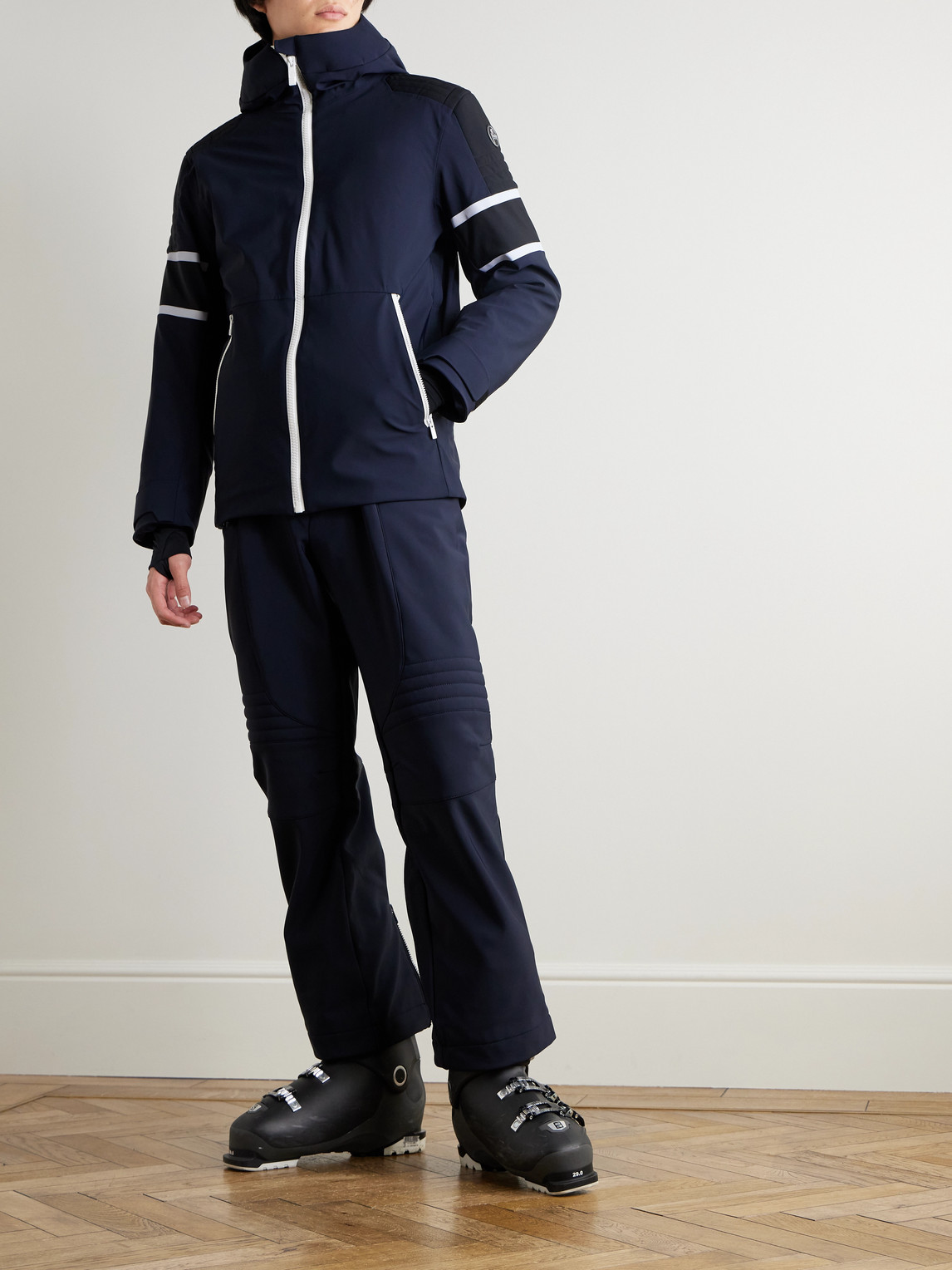 Amwo Padded Stretch-Jersey Hooded Ski Jacket — 2