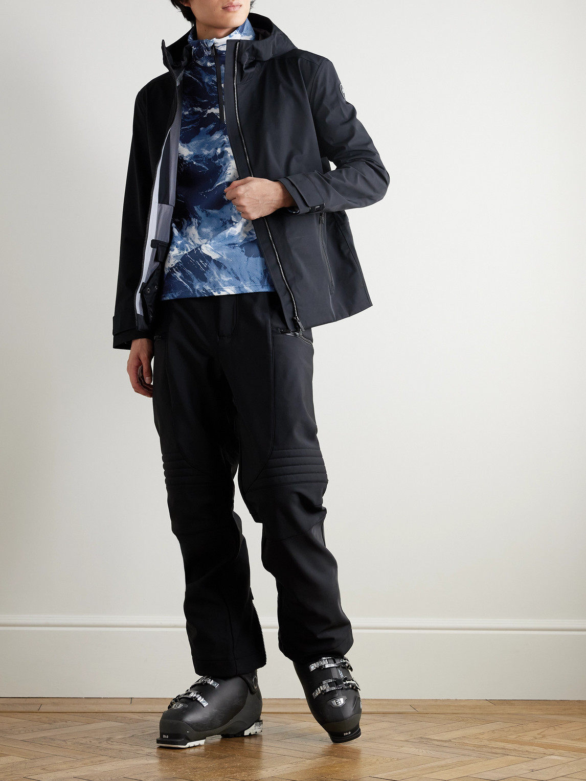 Timothy Printed Half-Zip Ski Base Layer — 2