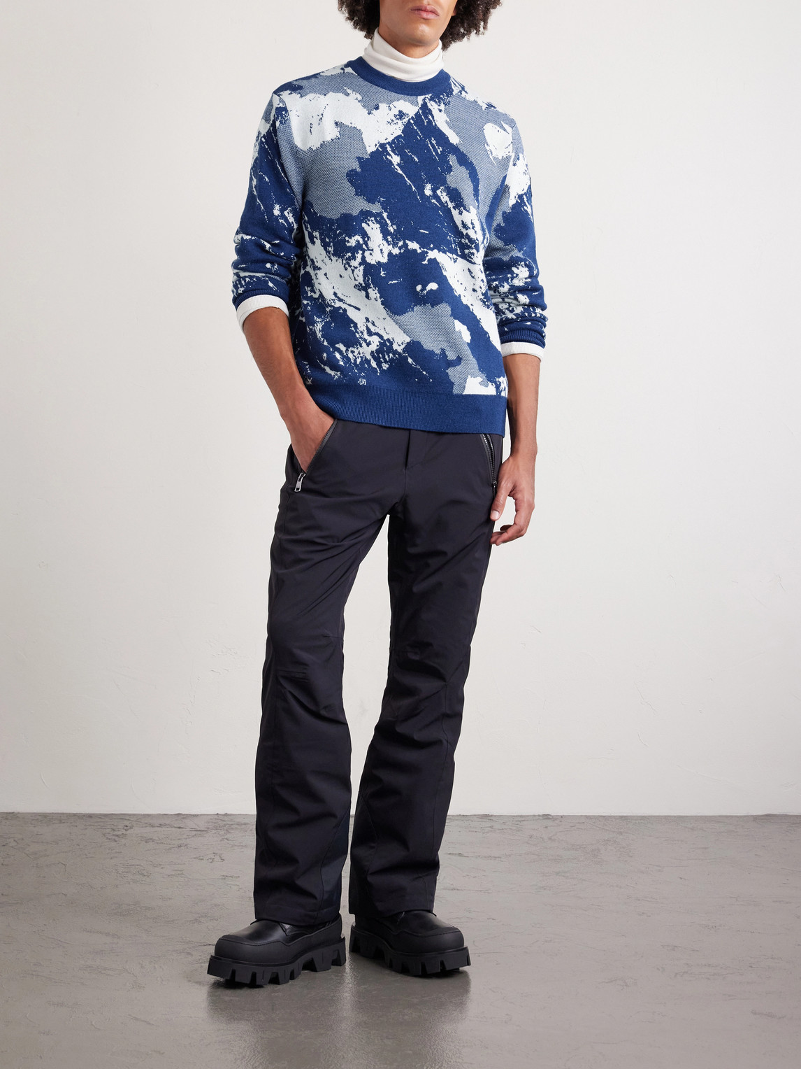 Mountain Logo-Appliquéd Merino Wool-Jacquard Sweater — 2