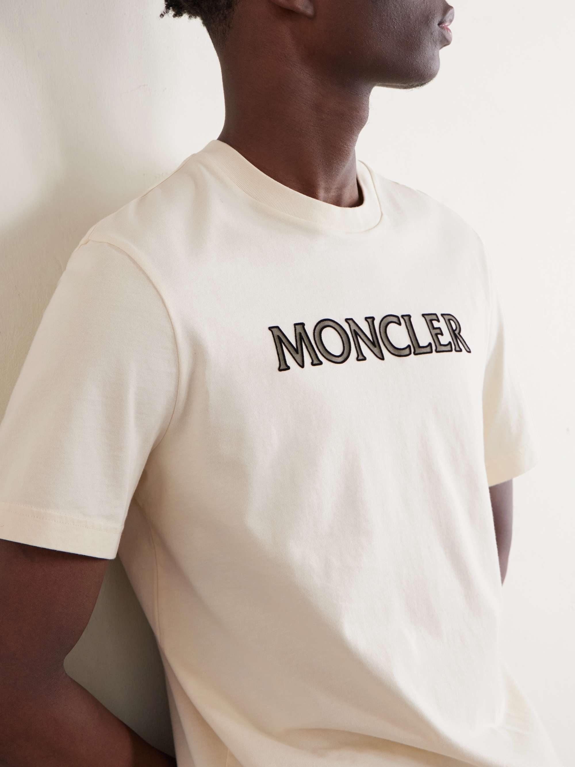 MONCLER Logo-Print Cotton-Jersey T-shirt for Men | MR PORTER