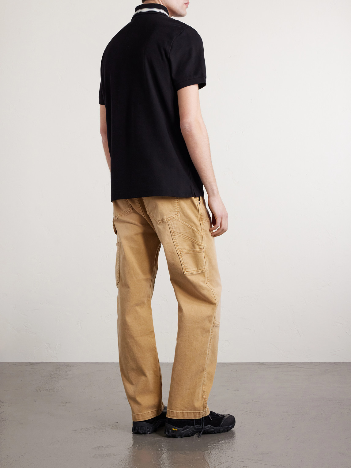 Logo-Appliquéd Honeycomb-Knit Cotton Polo Shirt
