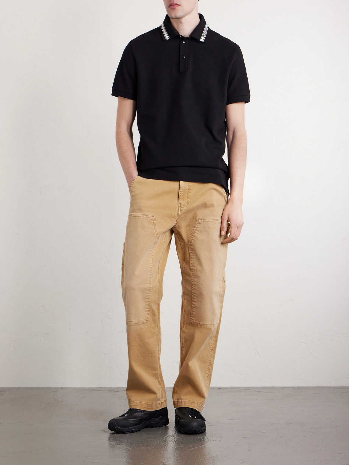 Logo-Appliquéd Honeycomb-Knit Cotton Polo Shirt