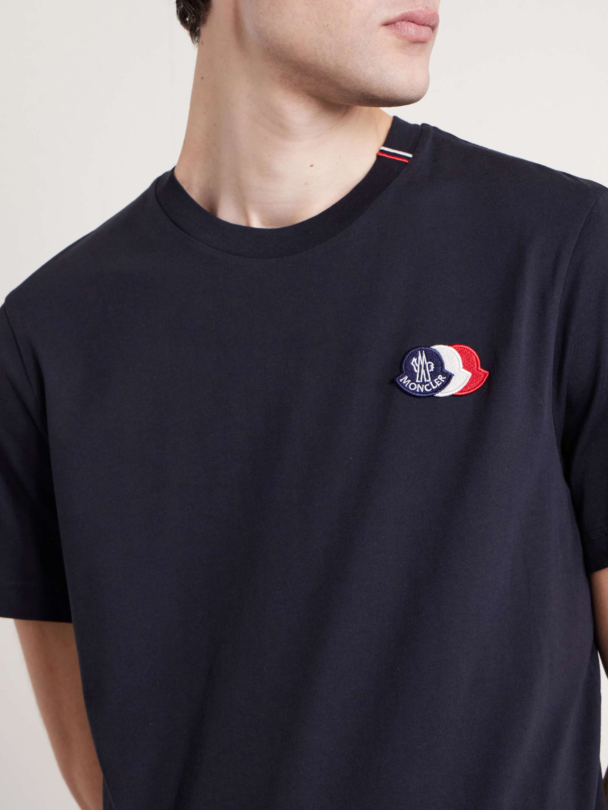 MONCLER Logo-Appliquéd Cotton-Jersey T-Shirt for Men | MR PORTER