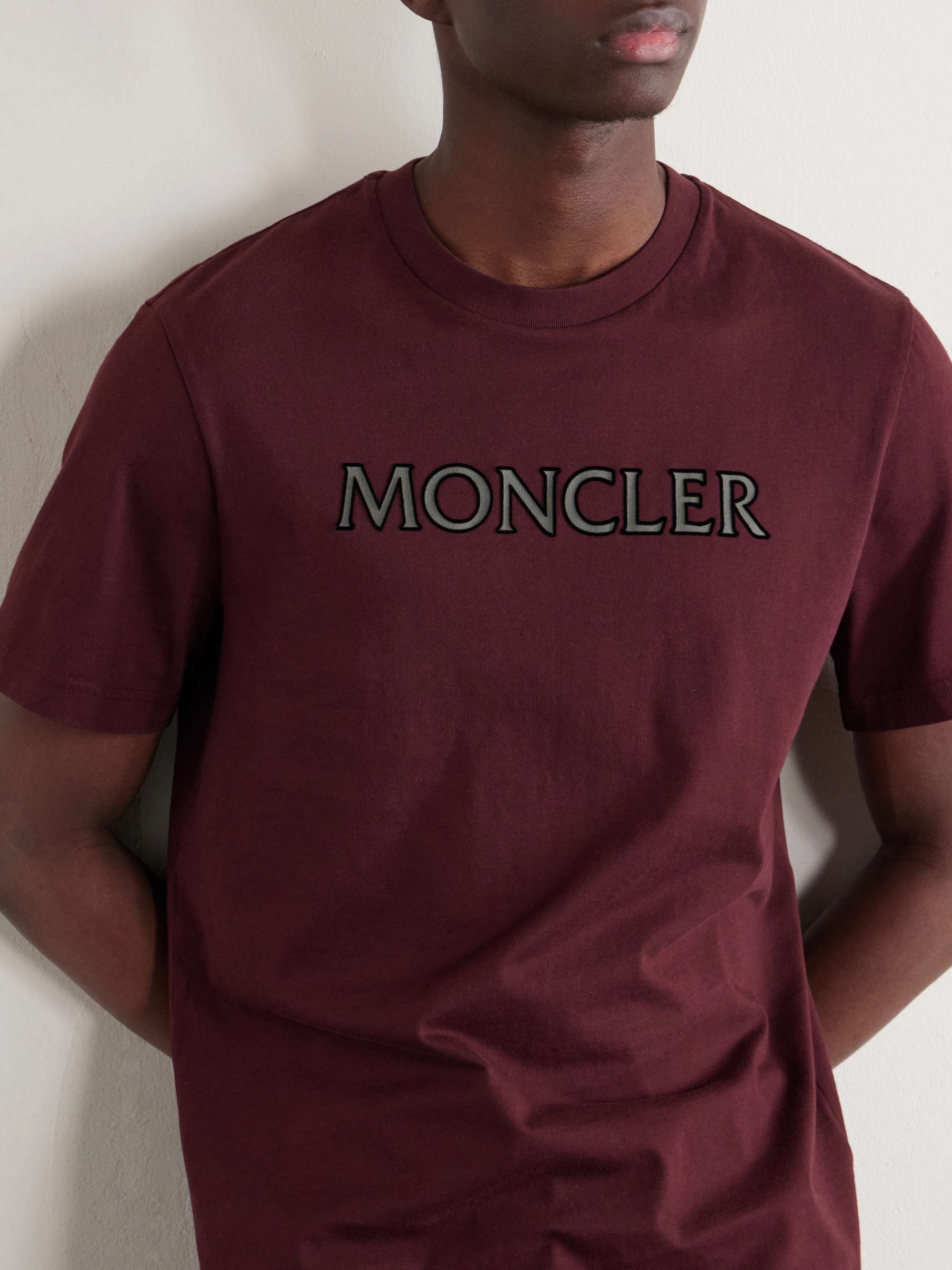 MONCLER Logo-Print Cotton-Jersey T-shirt for Men | MR PORTER