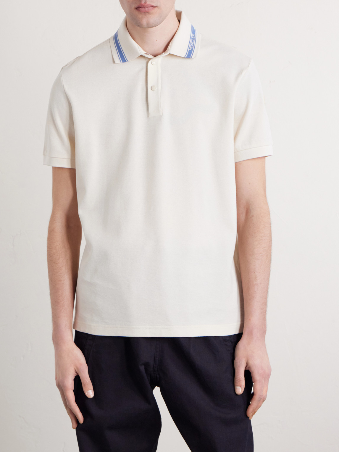Logo-Appliquéd Honeycomb-Knit Cotton Polo Shirt