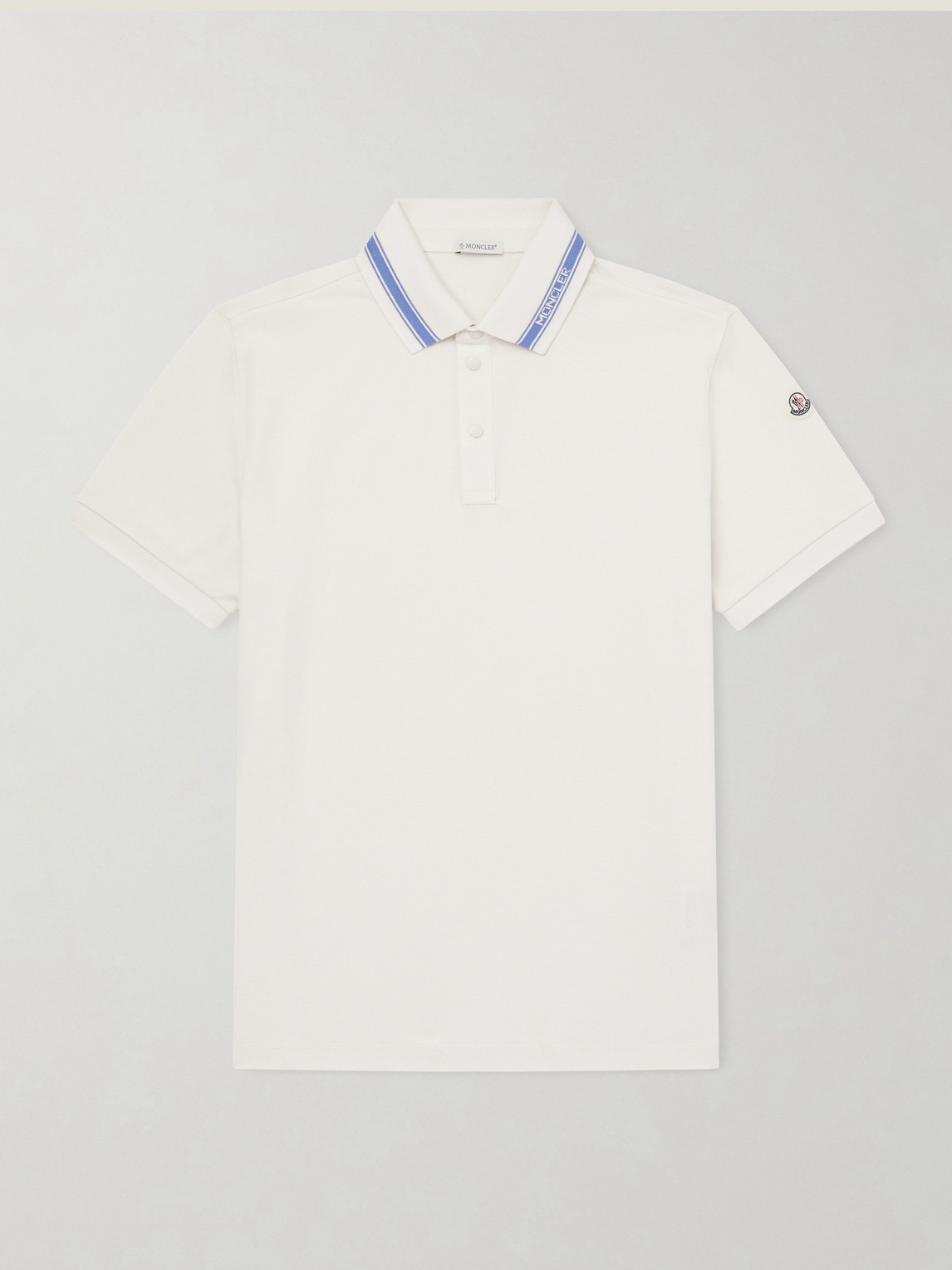 Logo-Appliquéd Honeycomb-Knit Cotton Polo Shirt