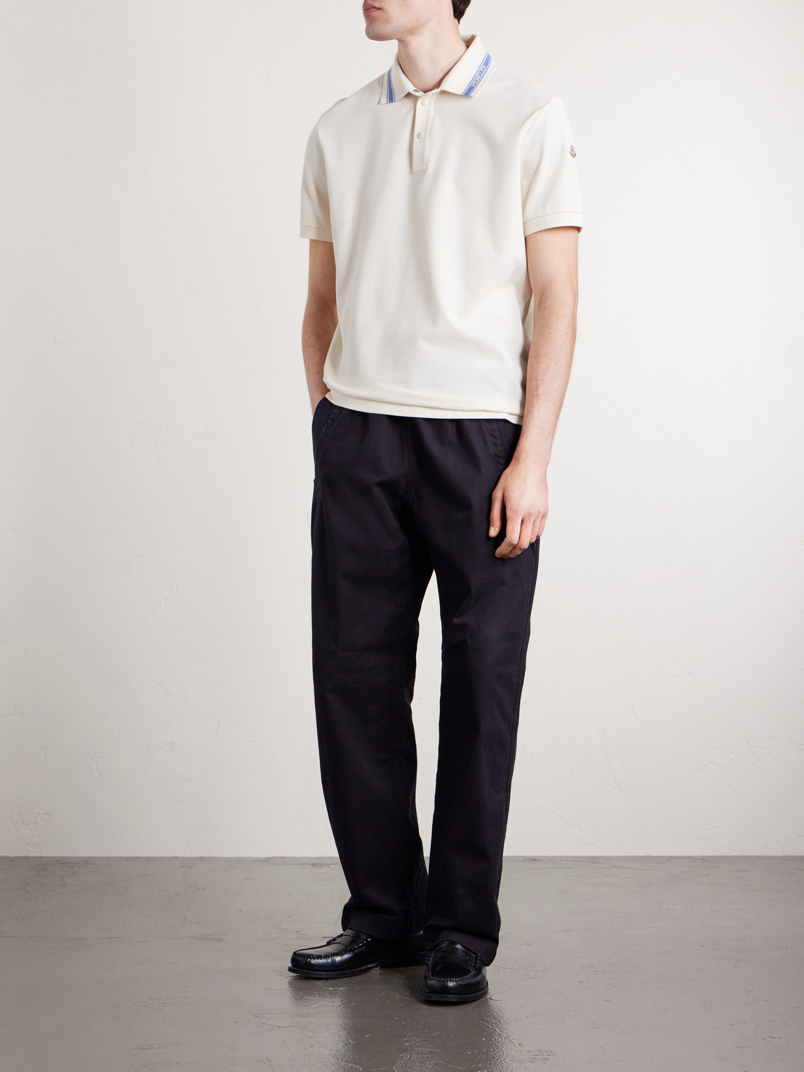 Logo-Appliquéd Honeycomb-Knit Cotton Polo Shirt