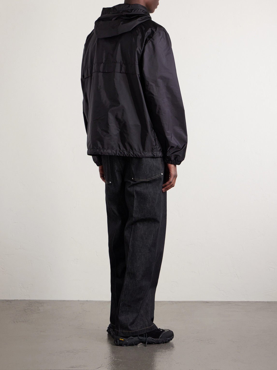 Nidge Logo-Appliquéd Shell Hooded Jacket