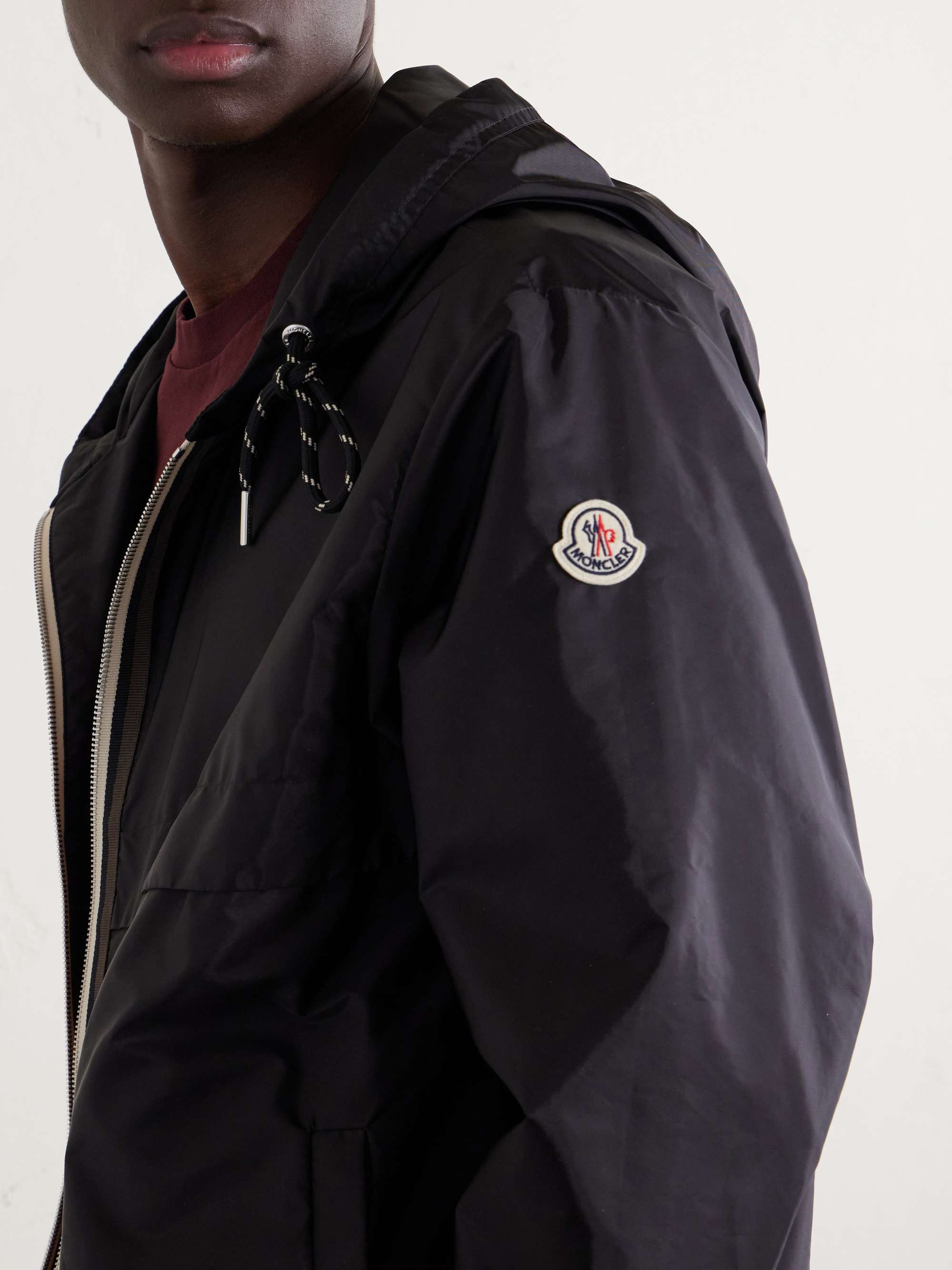 MONCLER Nidge Logo-Appliquéd Shell Hooded Jacket for Men | MR PORTER