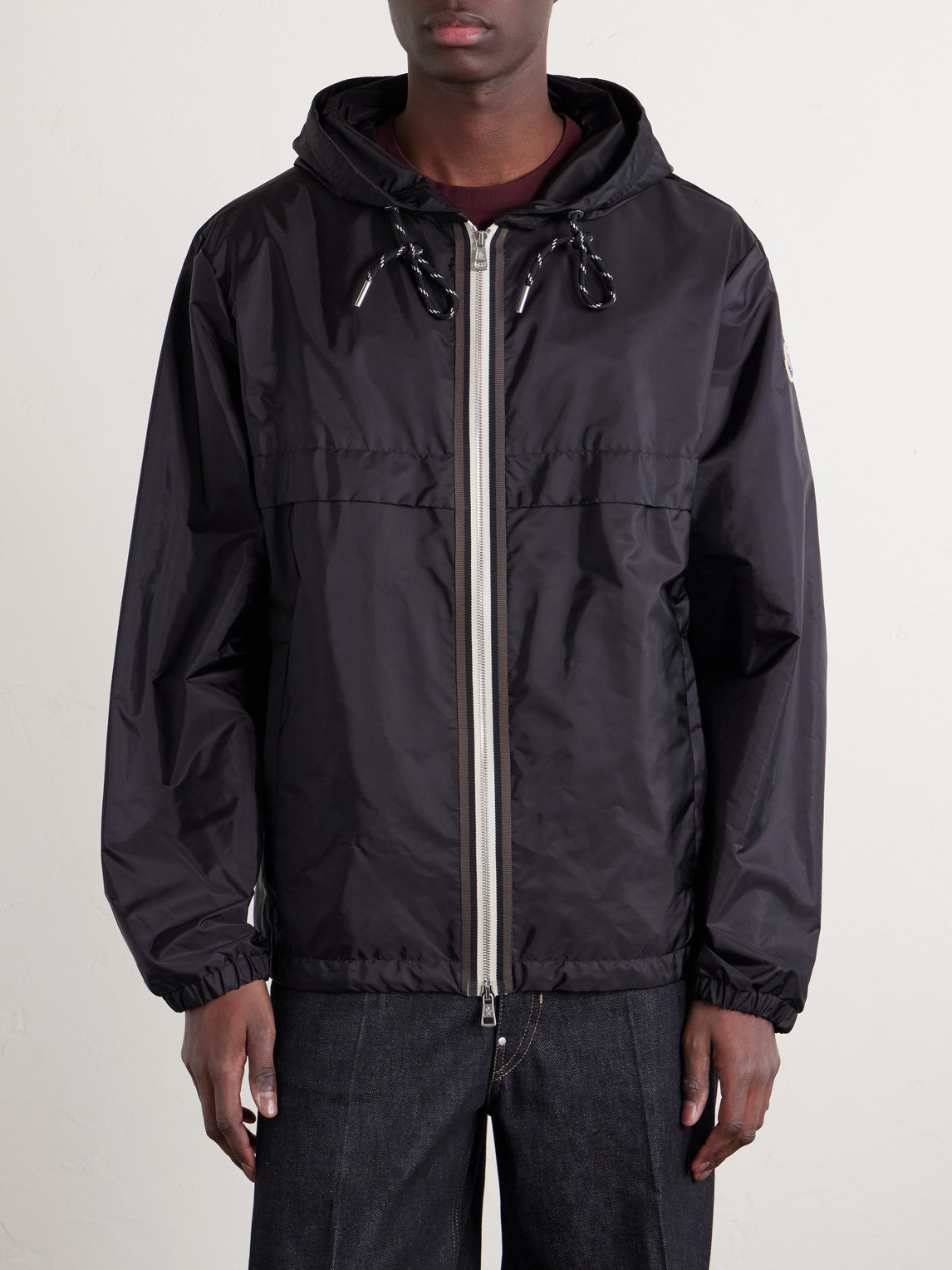 Nidge Logo-Appliquéd Shell Hooded Jacket