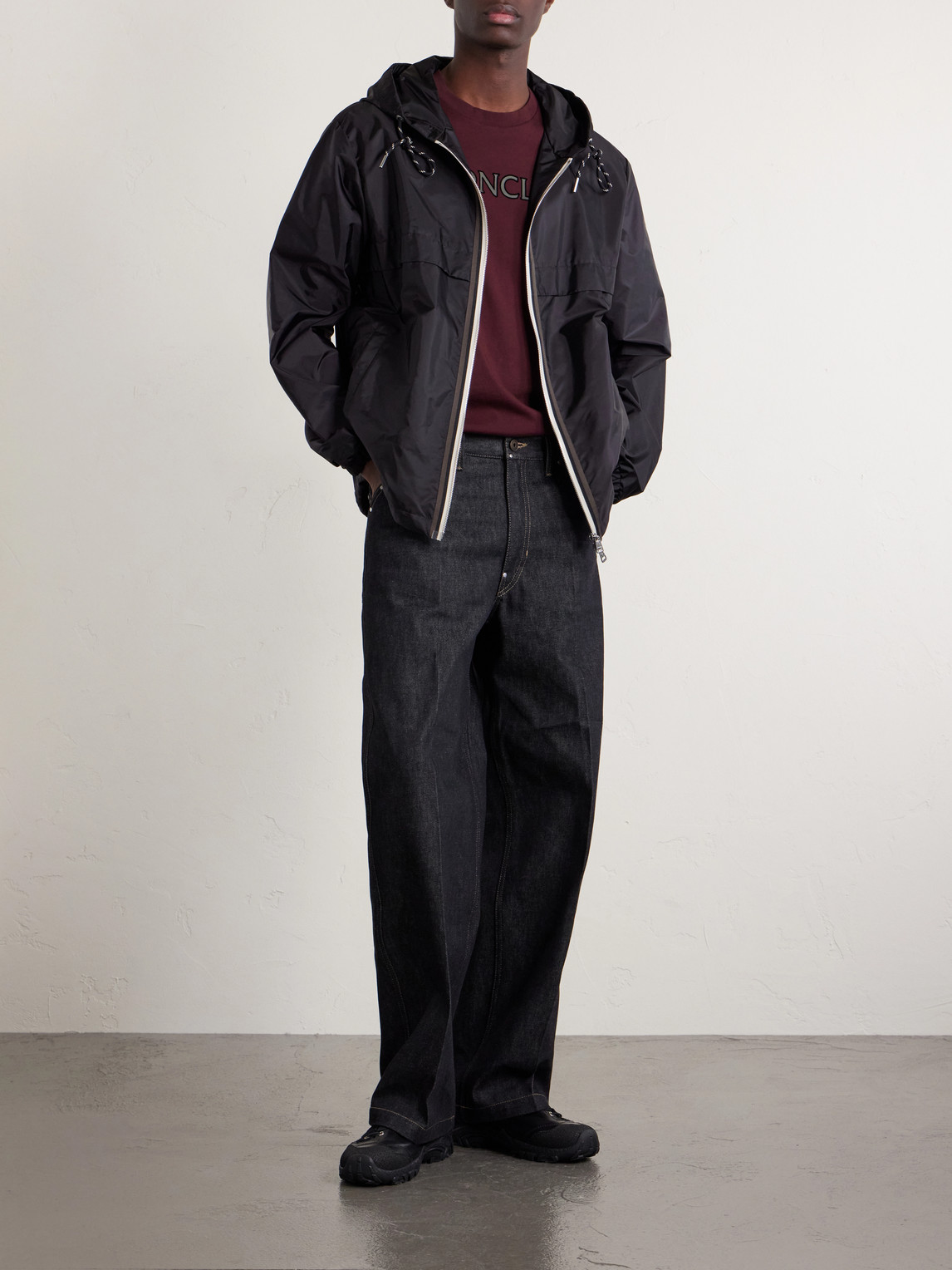 Nidge Logo-Appliquéd Shell Hooded Jacket