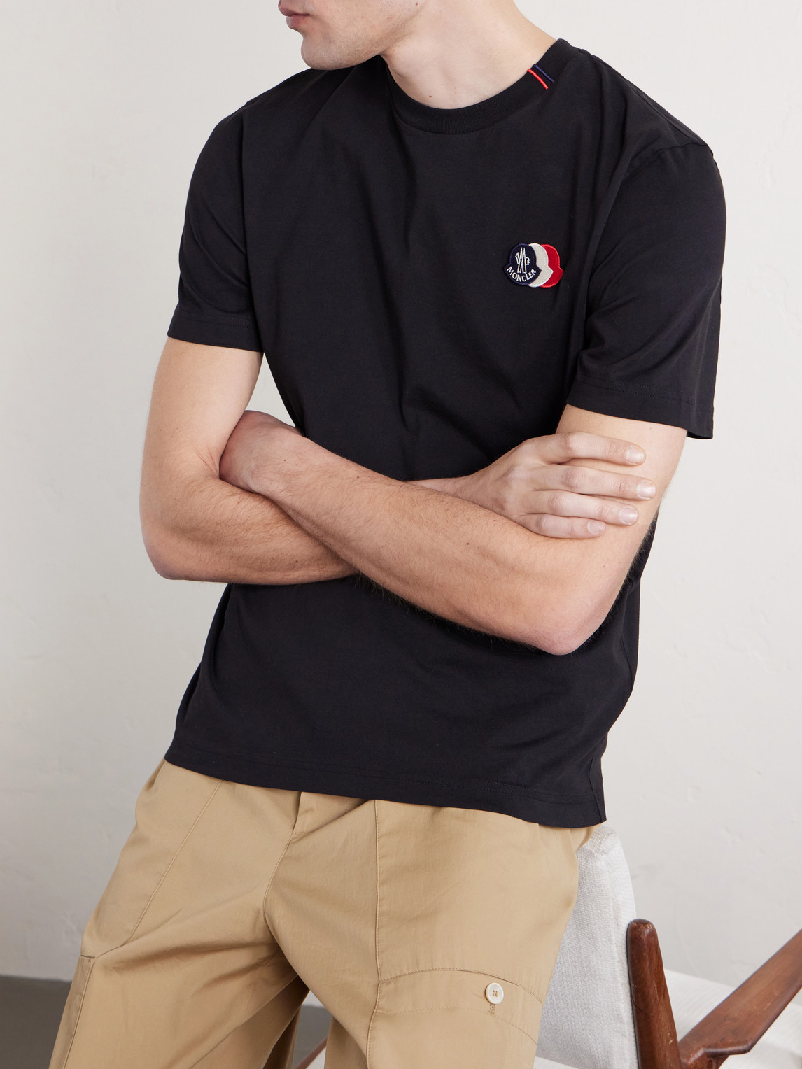 Logo-Appliquéd Cotton-Jersey T-Shirt