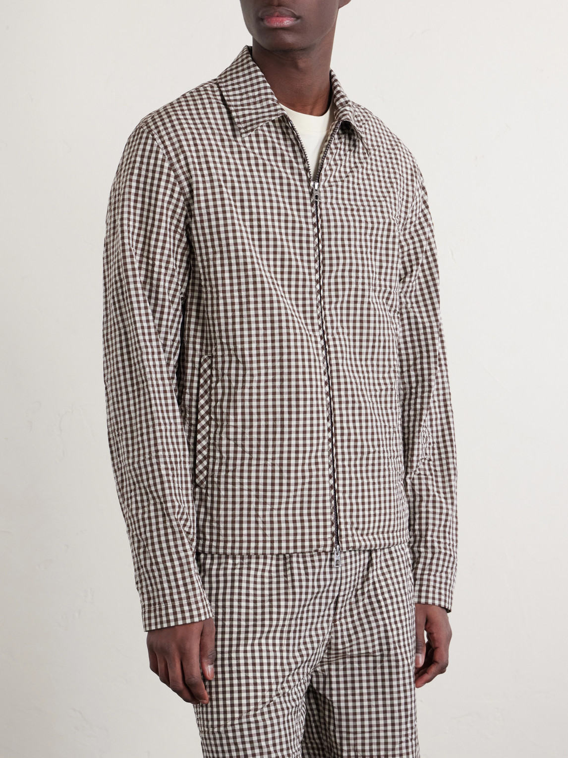 Checked Cotton-Blend Jacket