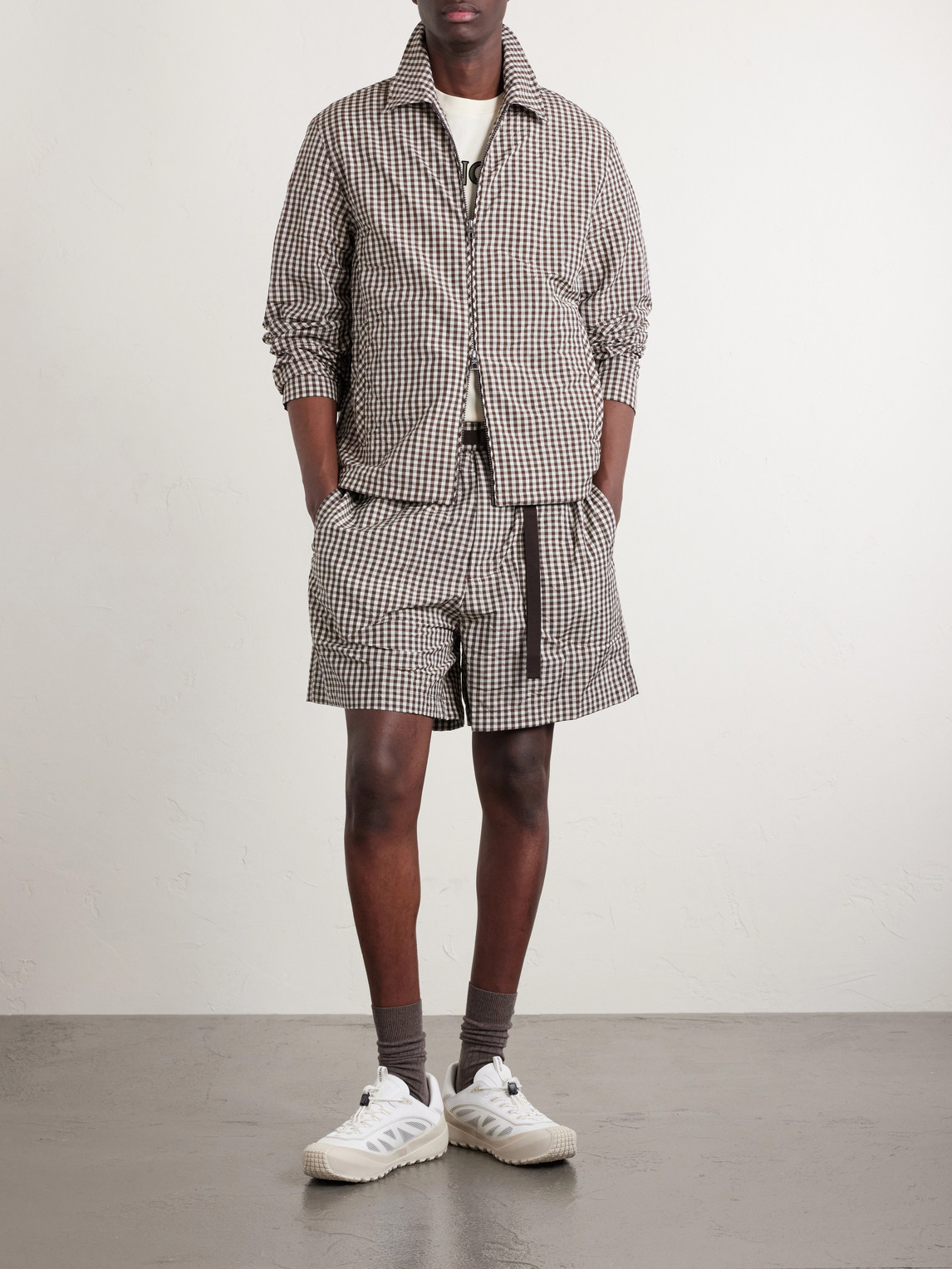 Checked Cotton-Blend Jacket