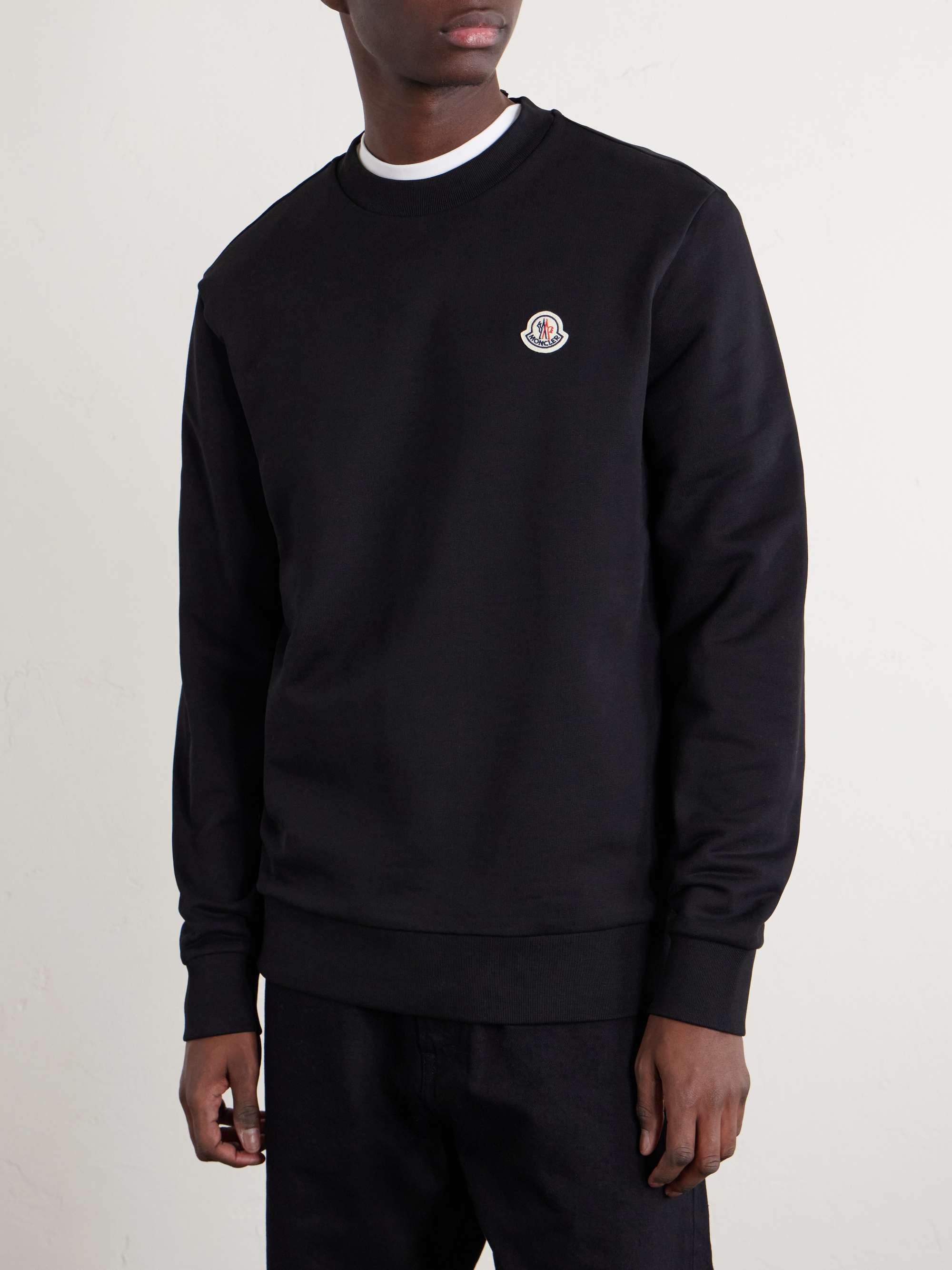 MONCLER Logo-Appliquéd Cotton-Jersey Sweatshirt