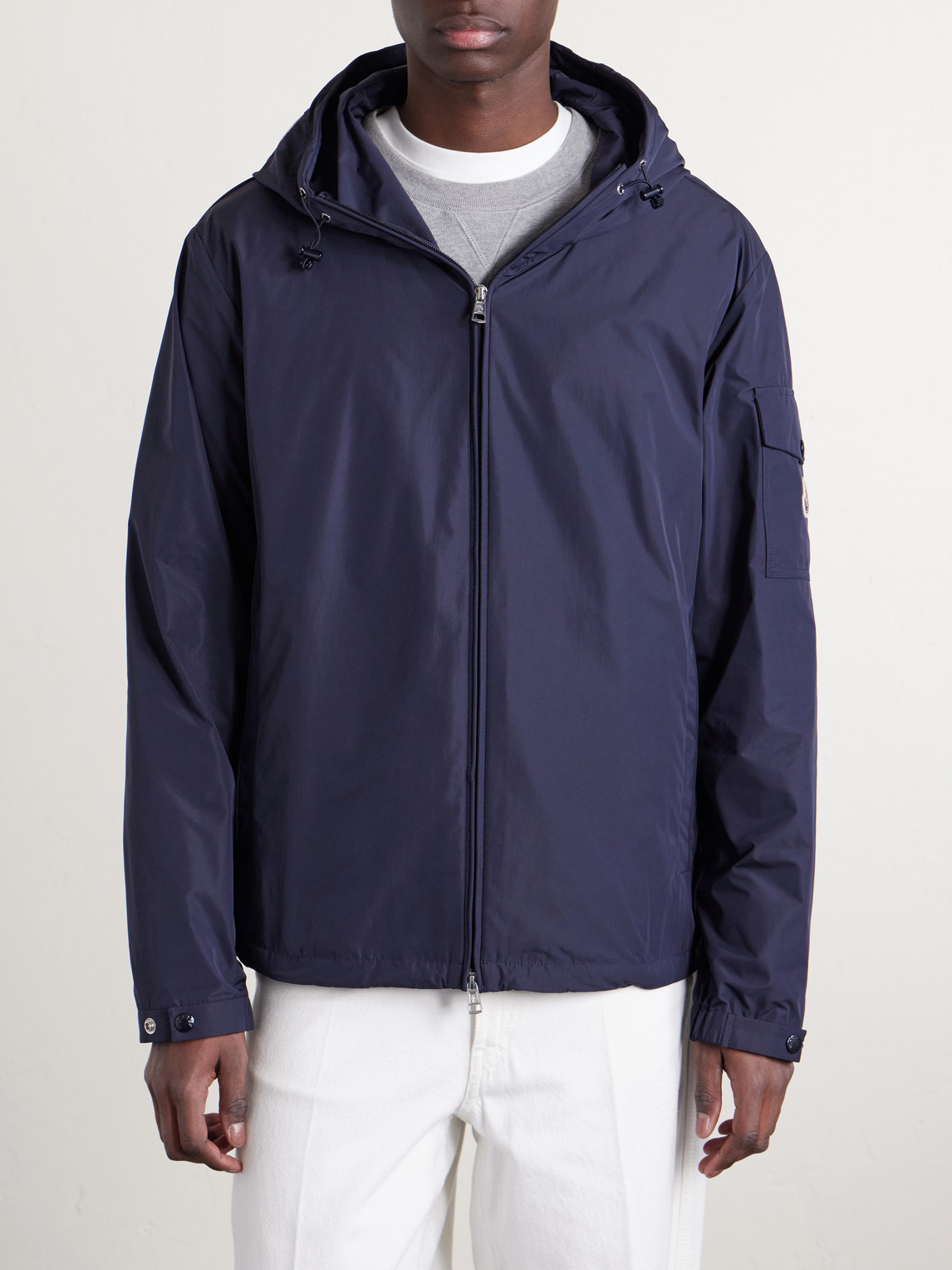 Sassiere Logo-Appliquéd Shell Hooded Jacket