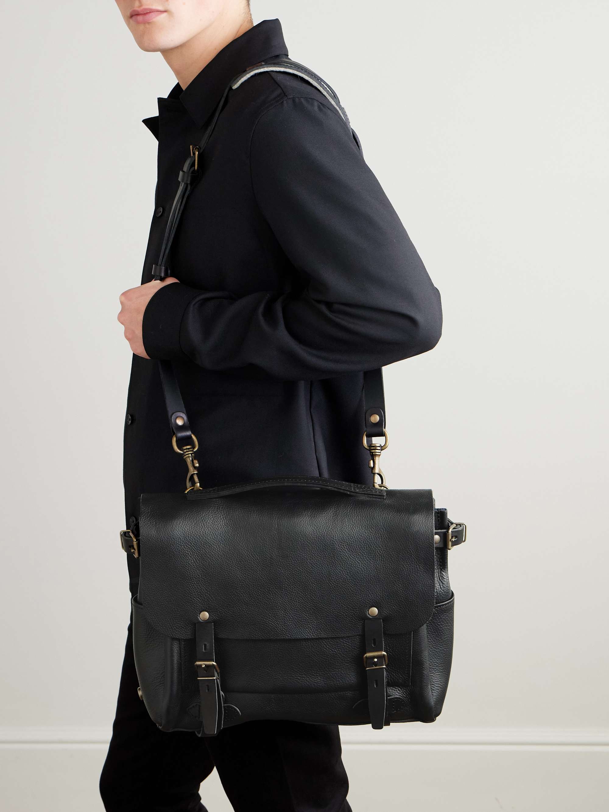 BLEU DE CHAUFFE Éclair Umhängetasche aus Leder