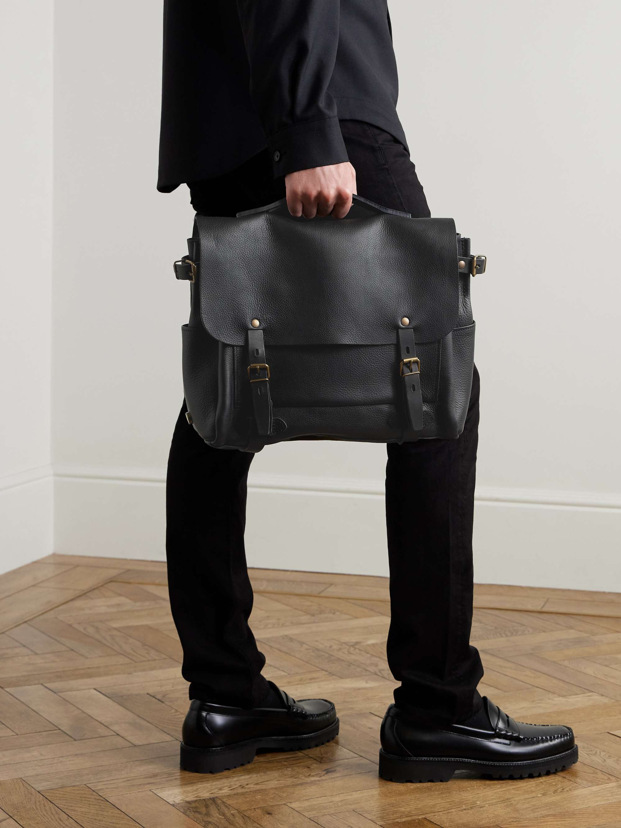 BLEU DE CHAUFFE Éclair Umhängetasche aus Leder