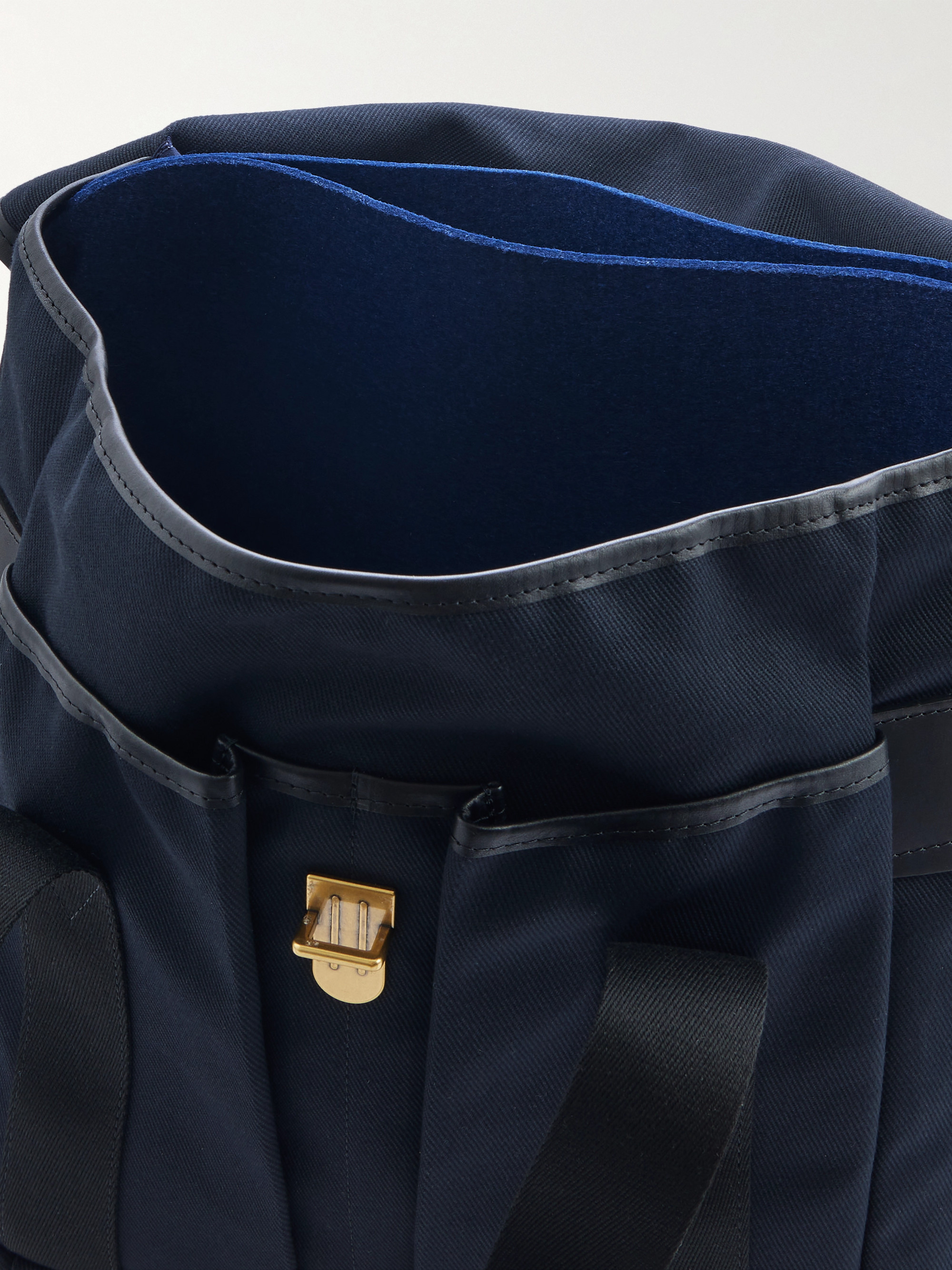 Chiloé Leather-Trimmed Waxed Cotton-Canvas Backpack — Image 5