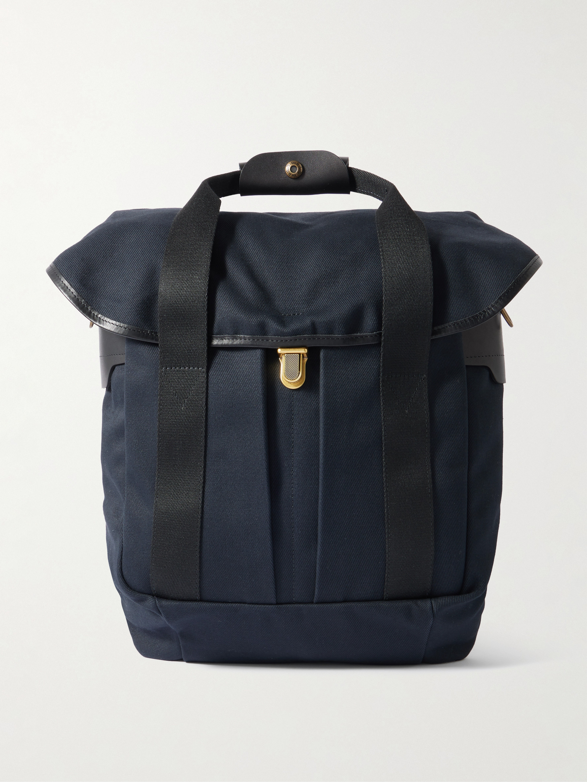 Chiloé Leather-Trimmed Waxed Cotton-Canvas Backpack