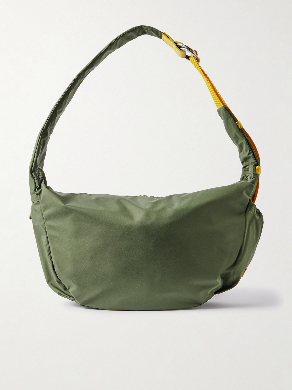 Master-piece Ark Leather-trimmed Nylon Shoulder Bag In Green