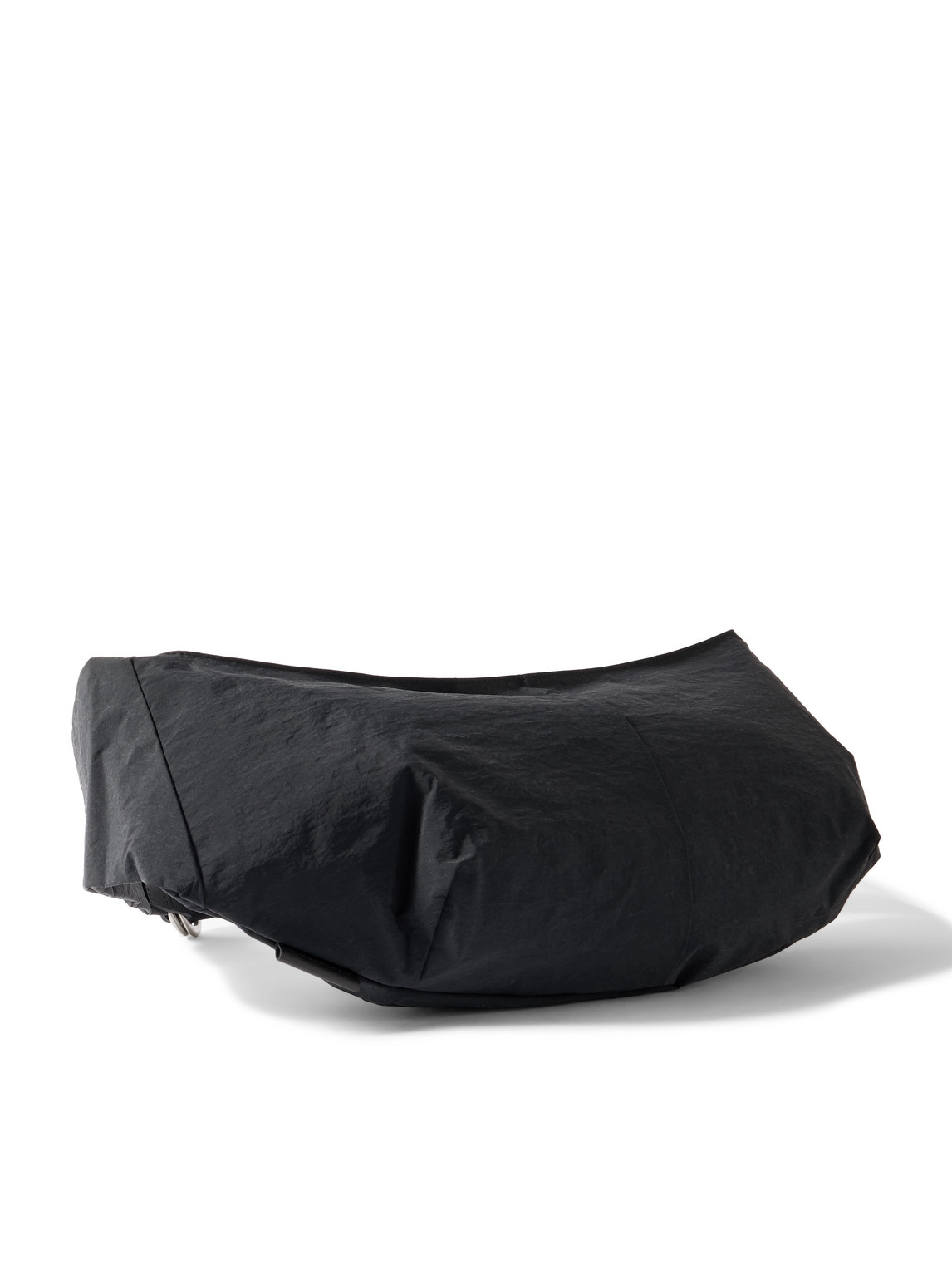 Master-piece Sash Leather-trimmed Coated-nylon Sling Bag In Black