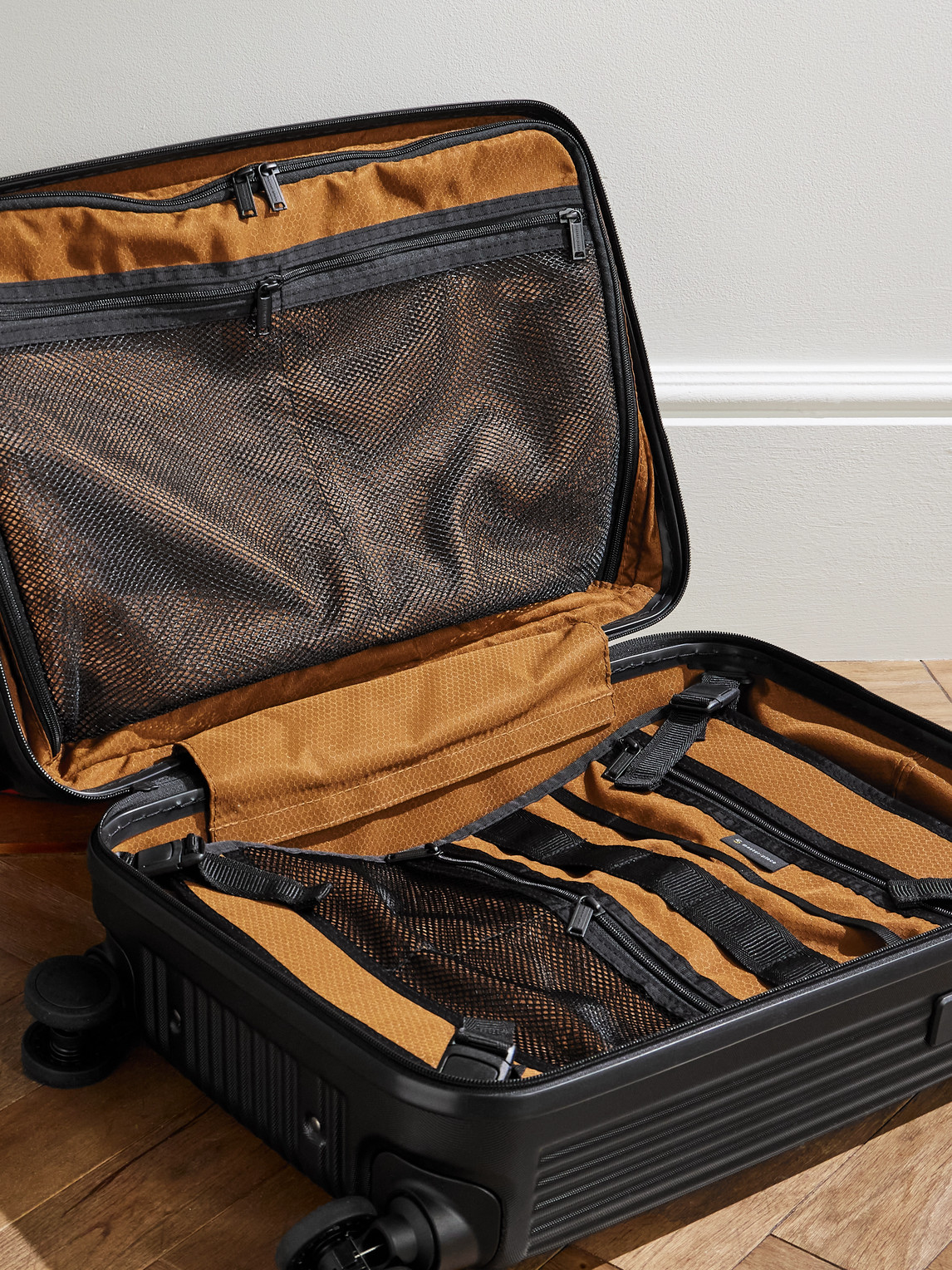 Master-piece Polycarbonate Carry-on Suitcase In Black