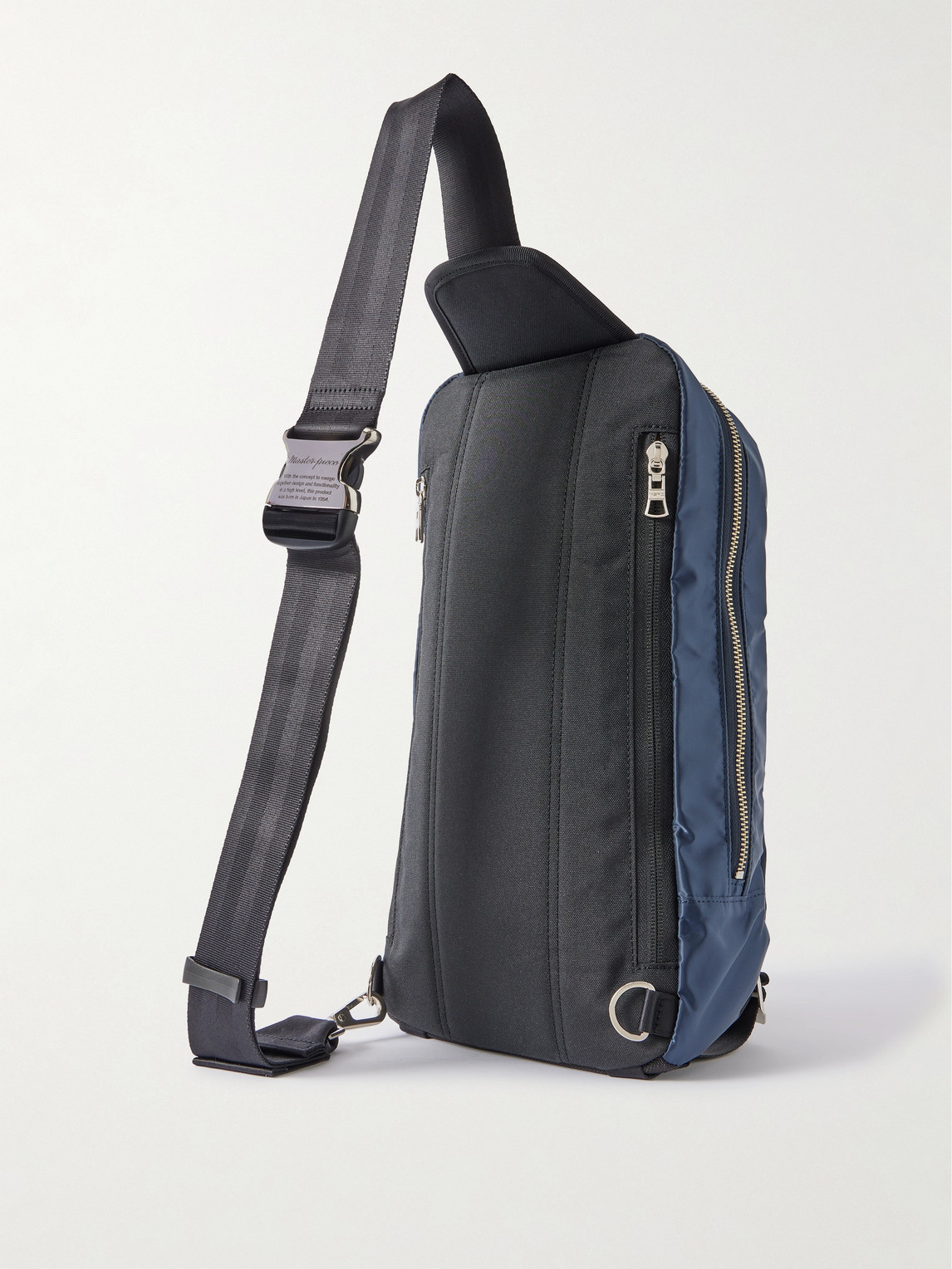 Master-piece Lightning Sling Shell And Cordura Ballistic® Shoulder Bag In Blue