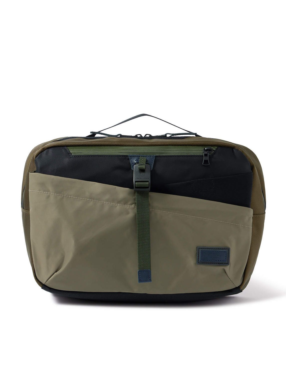 Master-piece Scramble Shell And Nylon Oxford Messenger Bag In Green
