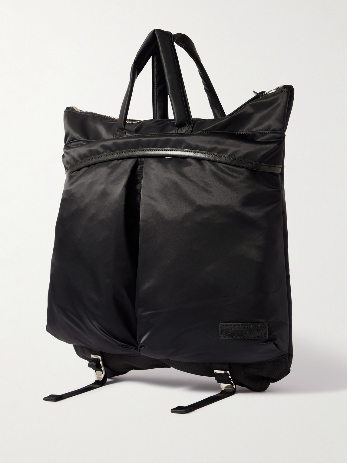 Master-piece Lightning Leather-trimmed Nylon-twill And Cordura® Tote Bag In Black