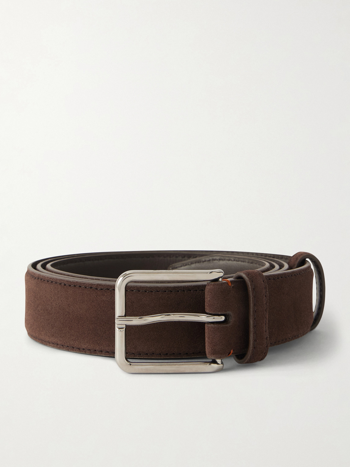 Loro Piana Monterey 3.2cm Suede Belt EU 100