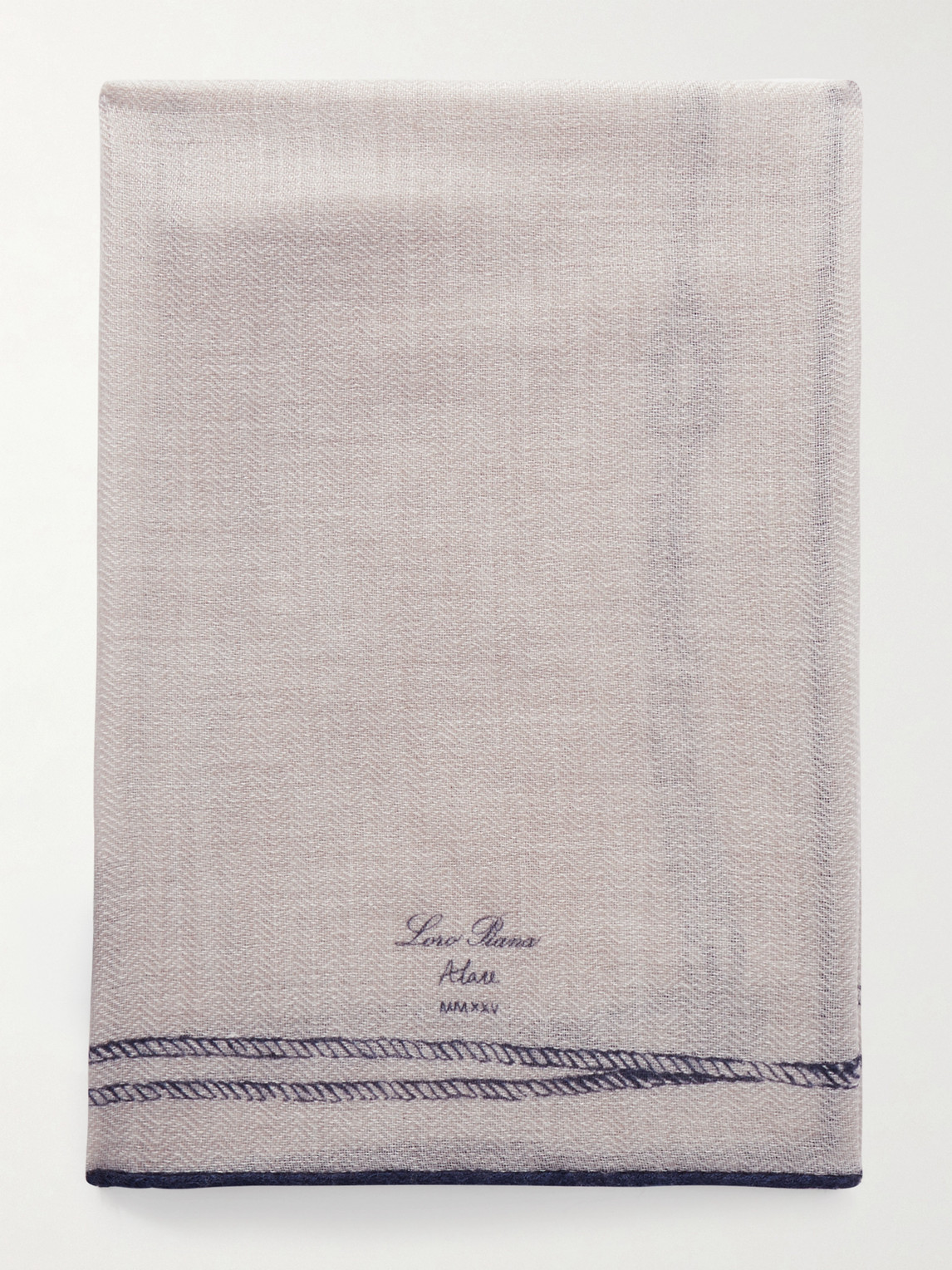 Loro Piana Embroidered Cashmere and Silk-Blend Voile Scarf - Men