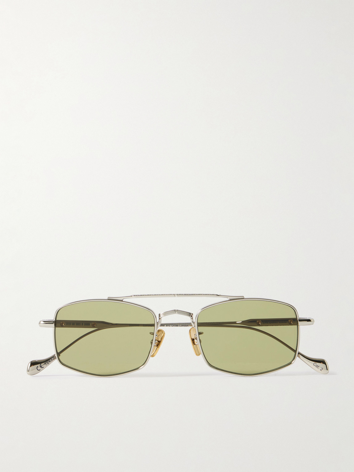 Cutler and Gross The Great Frog Bowie Aviator-Style Titanium Sunglasses - Men