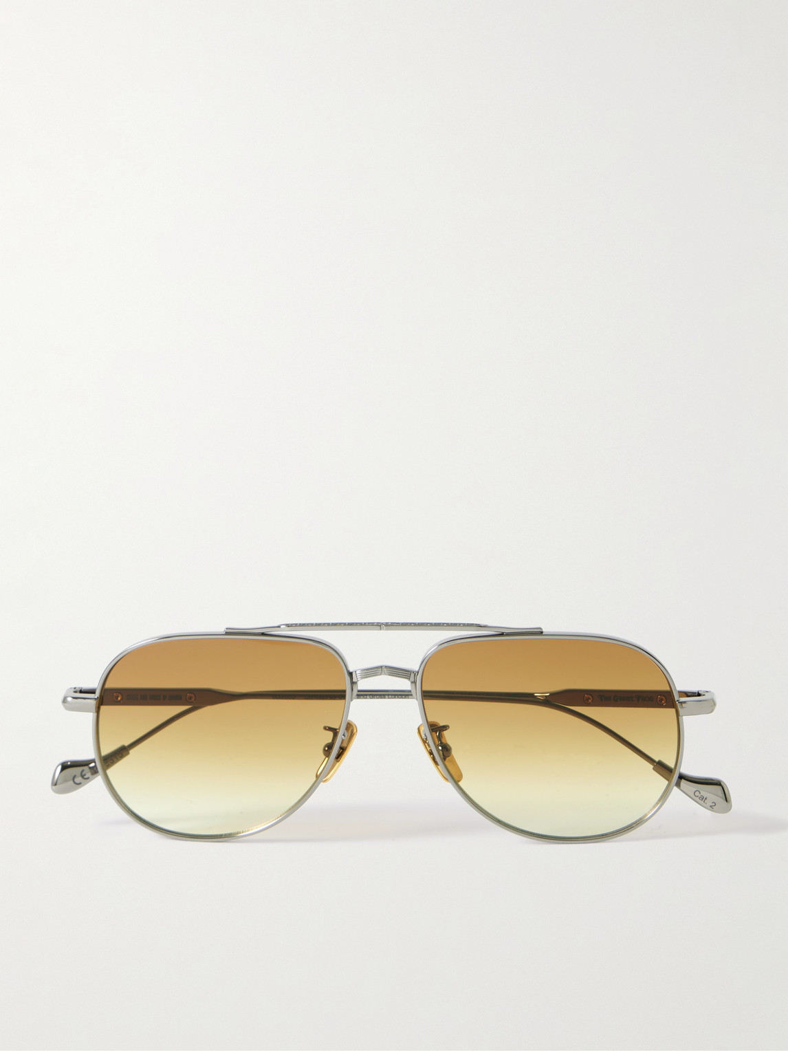 Cutler and Gross The Great Frog Bowie Aviator-Style Titanium Sunglasses - Men