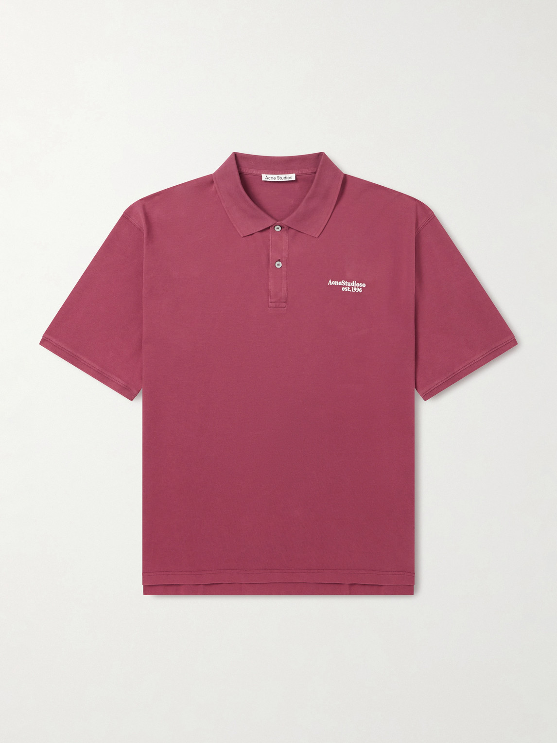 Acne Studios Egnes Logo-Embroidered Cotton Piqué Polo Shirten