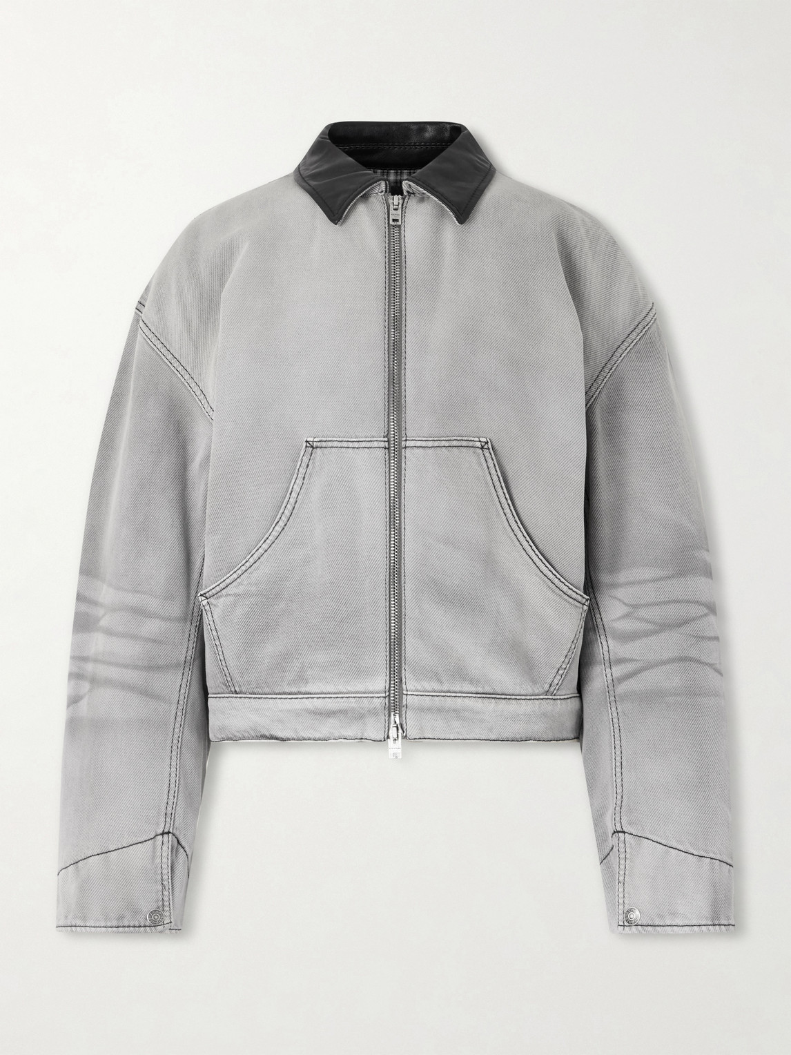 Acne Studios Cotton Leather-Trimmed Jacket IT 44