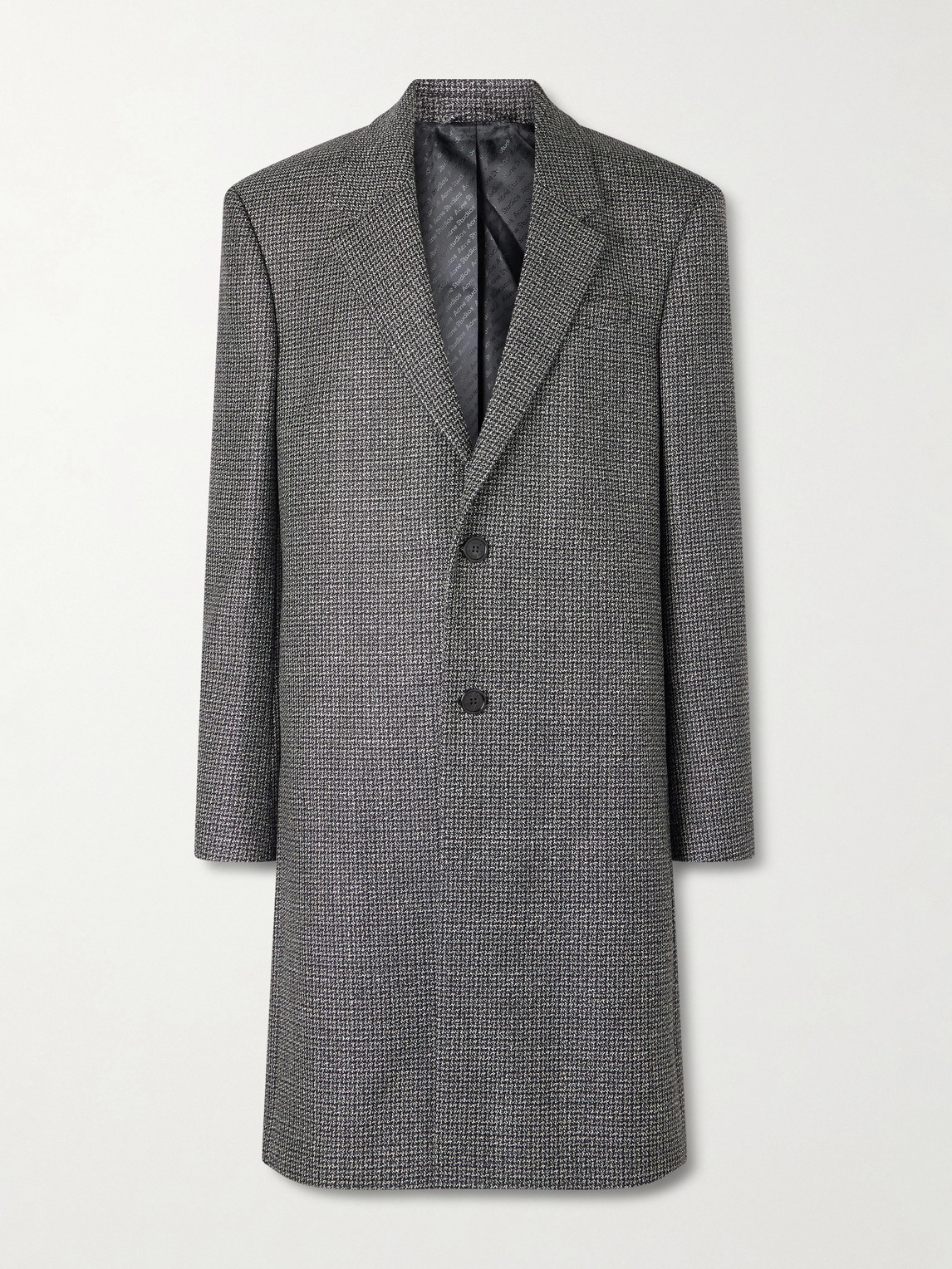 Acne Studios Otam Houndstooth Wool Coat In Brown