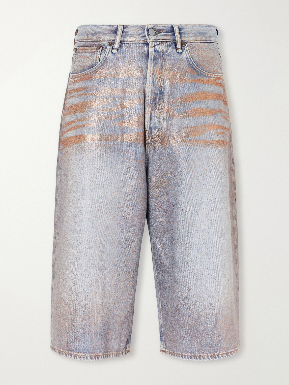 Acne Studios Judda U Straight-eg Glittered Denim Shorts - Men