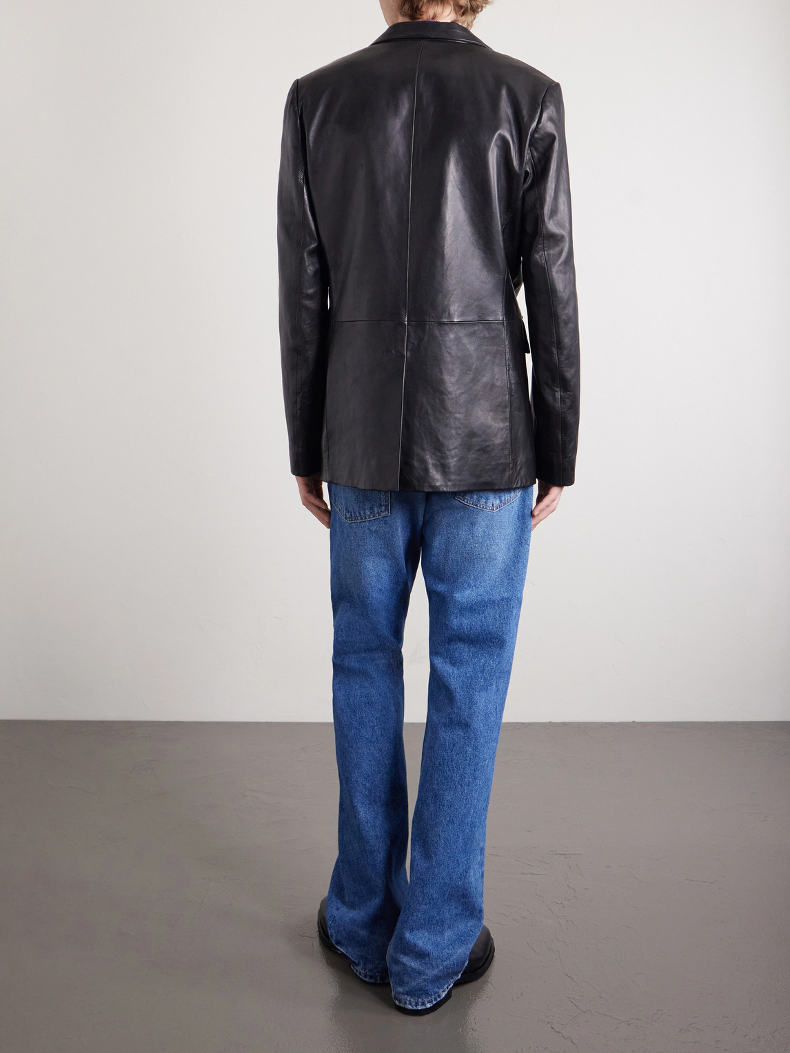 Acne Studios Leather Jacket In Black