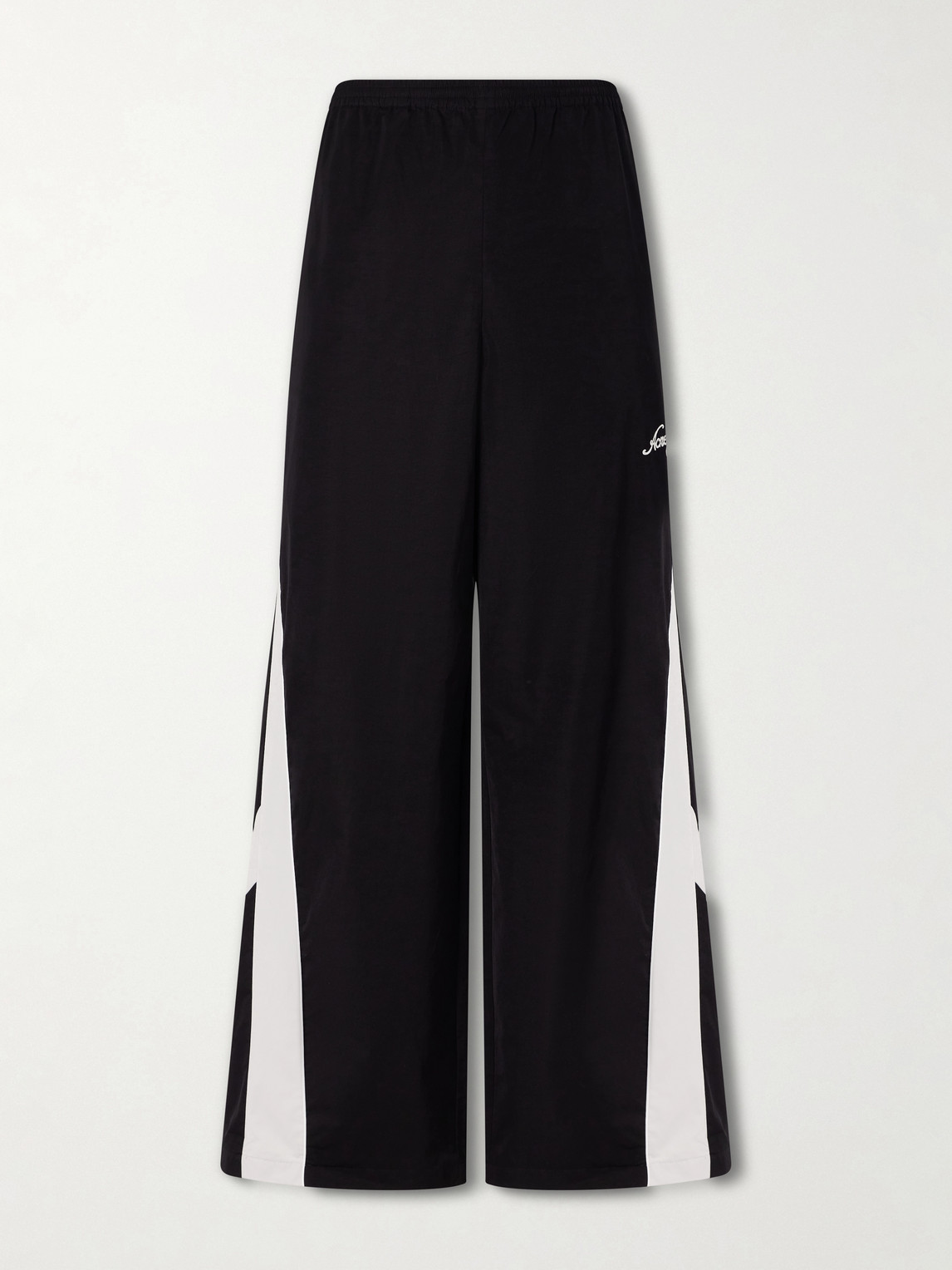 Acne Studios Wide-leg Cotton-blend Sweatpants In Black