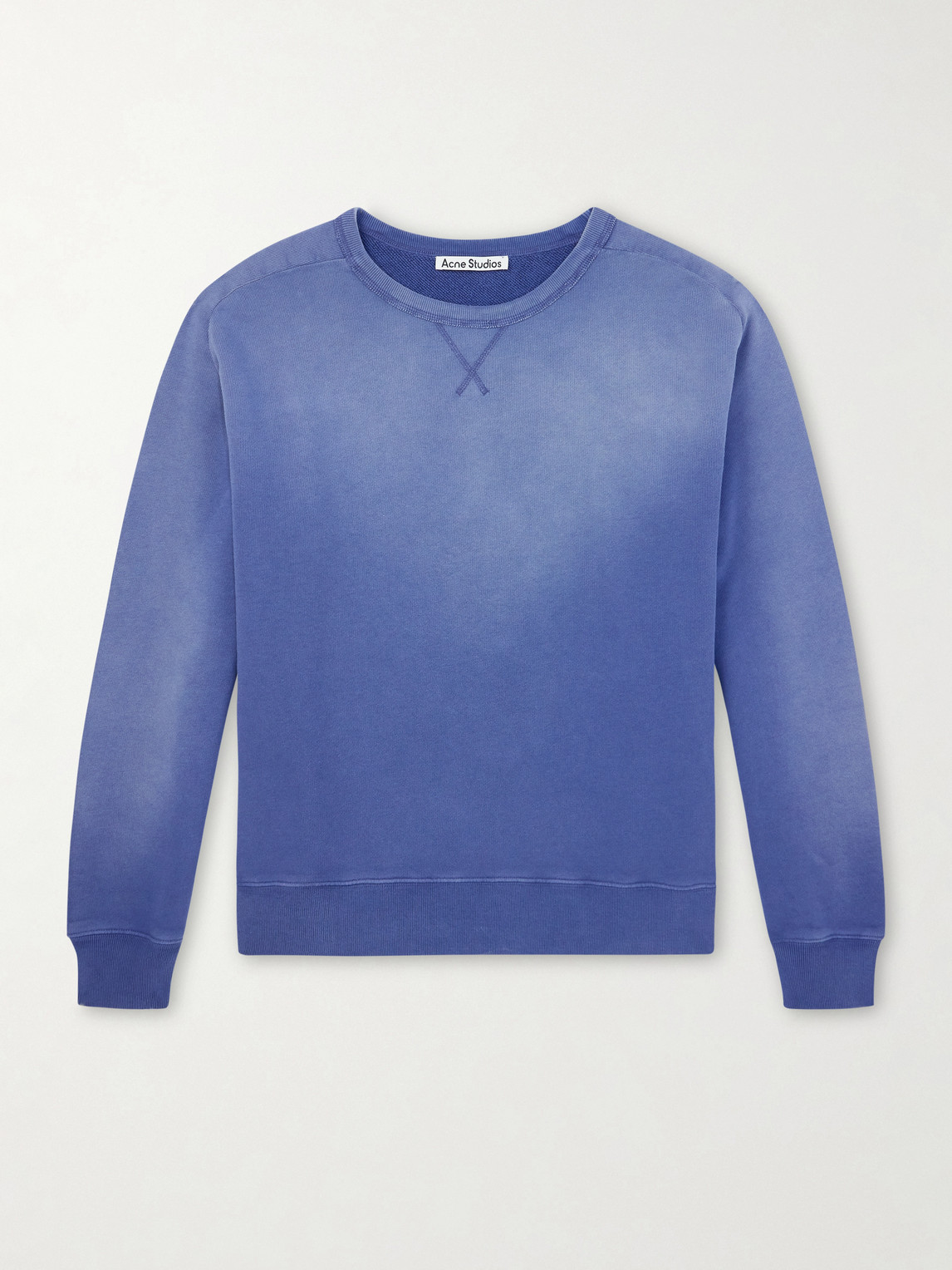 Acne Studios Fema Cotton-jersey Sweatshirt In Blue