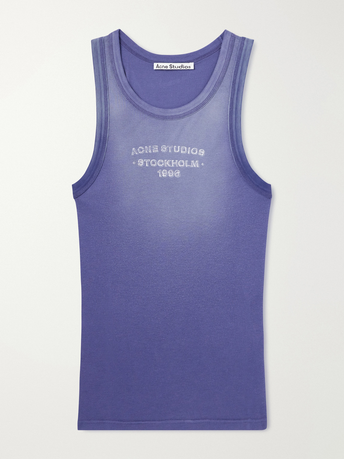 Acne Studios Eitch U Sunkissed Ribbed Jersey Tank Top In Purple