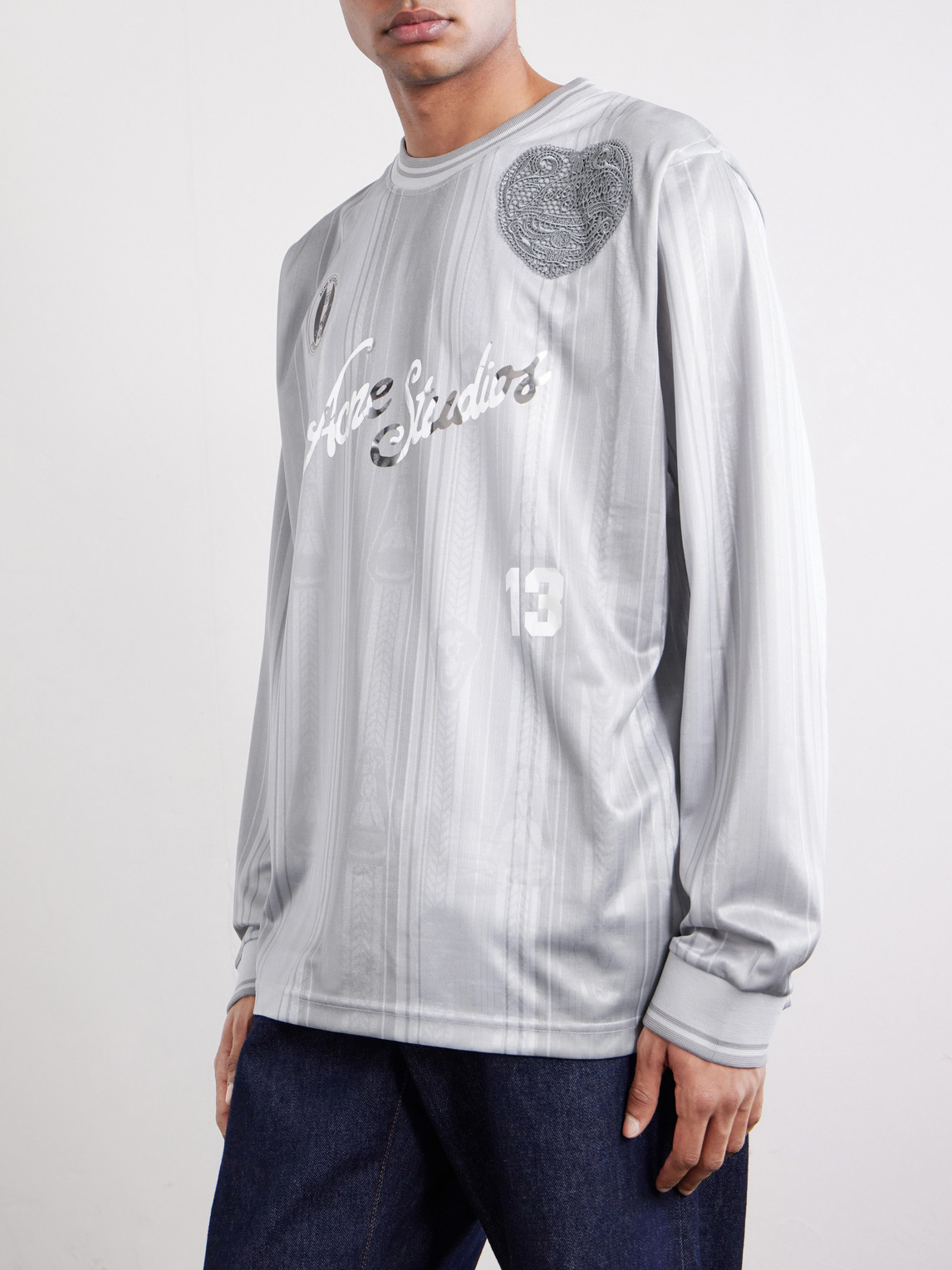  Acne Studios - Erwin Logo-detailed Jersey - Men - Gray - M 