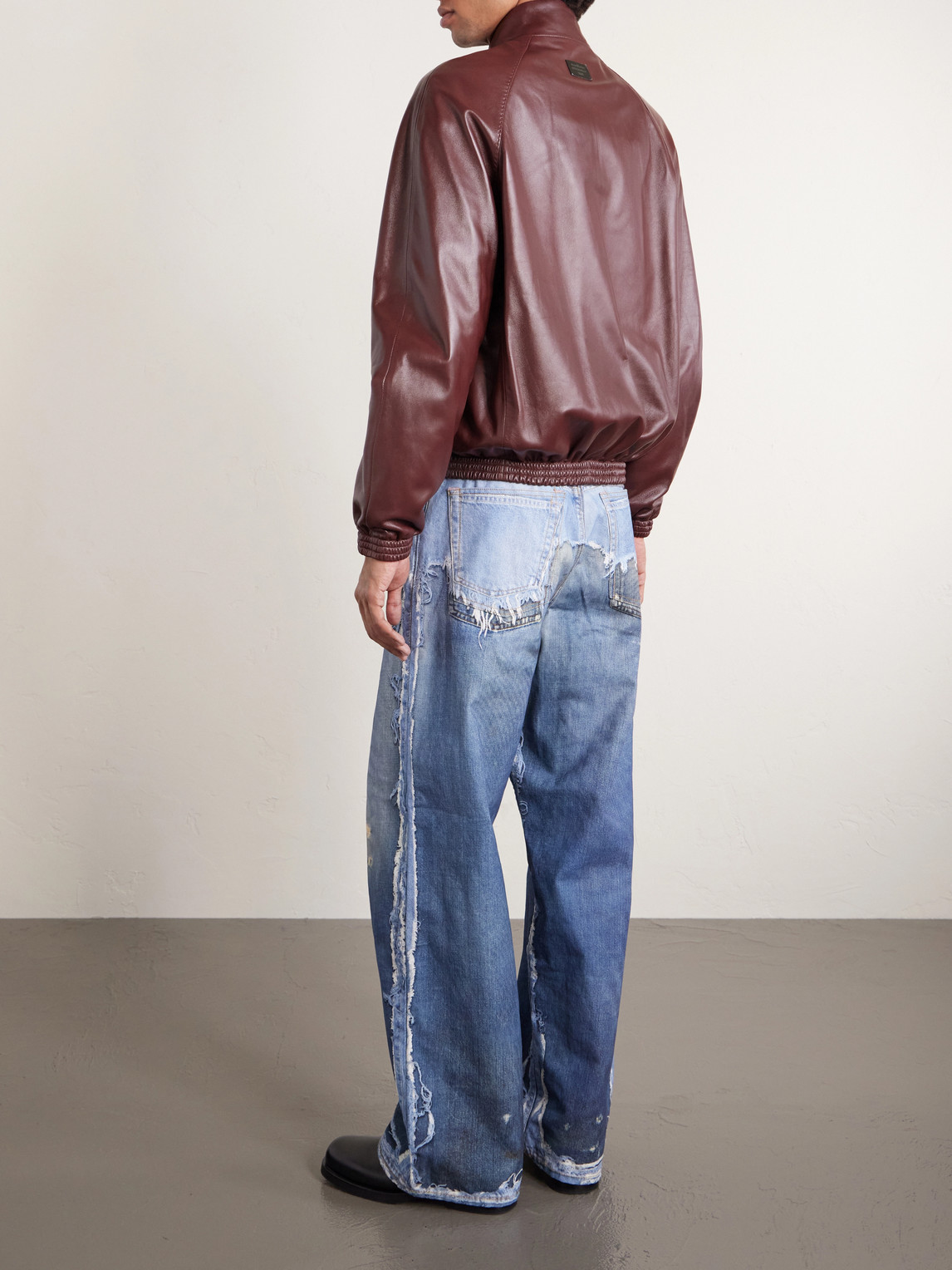  Acne Studios - Lokot Leather Jacket - Men - Burgundy - It 46 