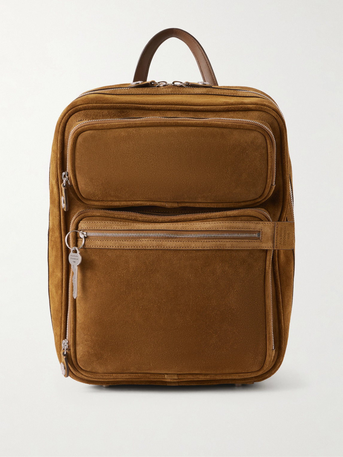 Acne Studios Camero Gym Suede Backpack In Brown