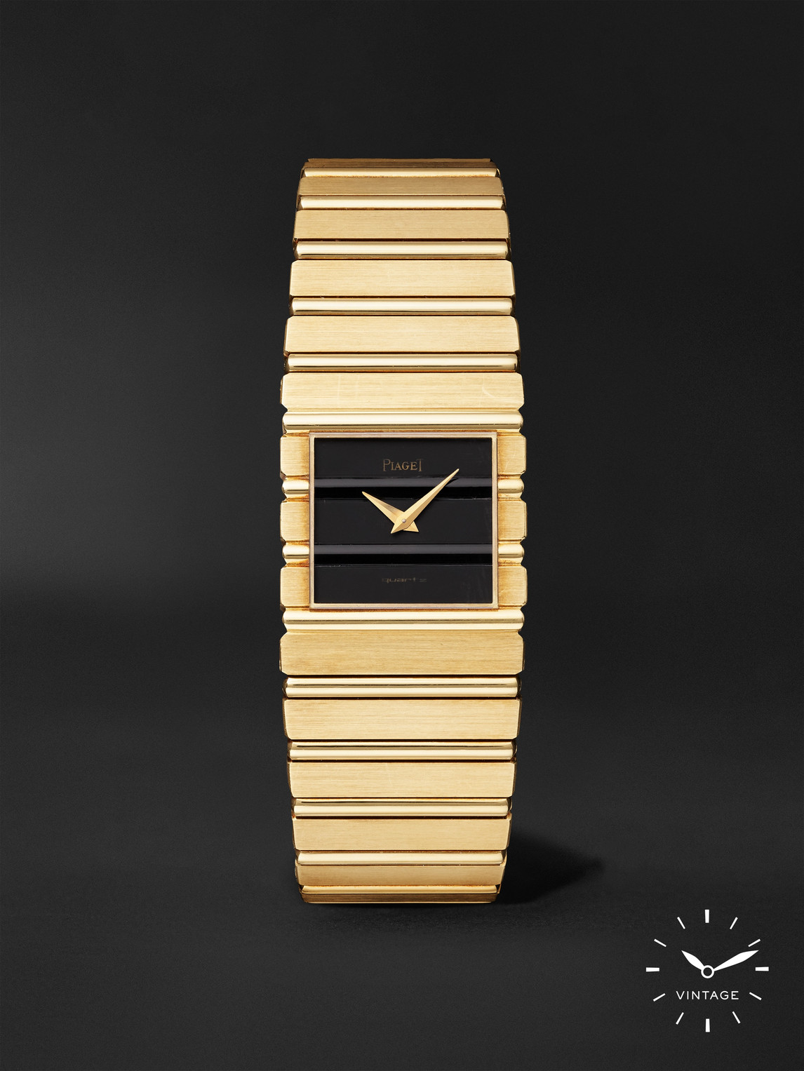 Windsor Pre-Owned 1980 Piaget Polo 25mm 18-Karat Gold and Onyx Watch, Ref. No. 7131 C701 - Men