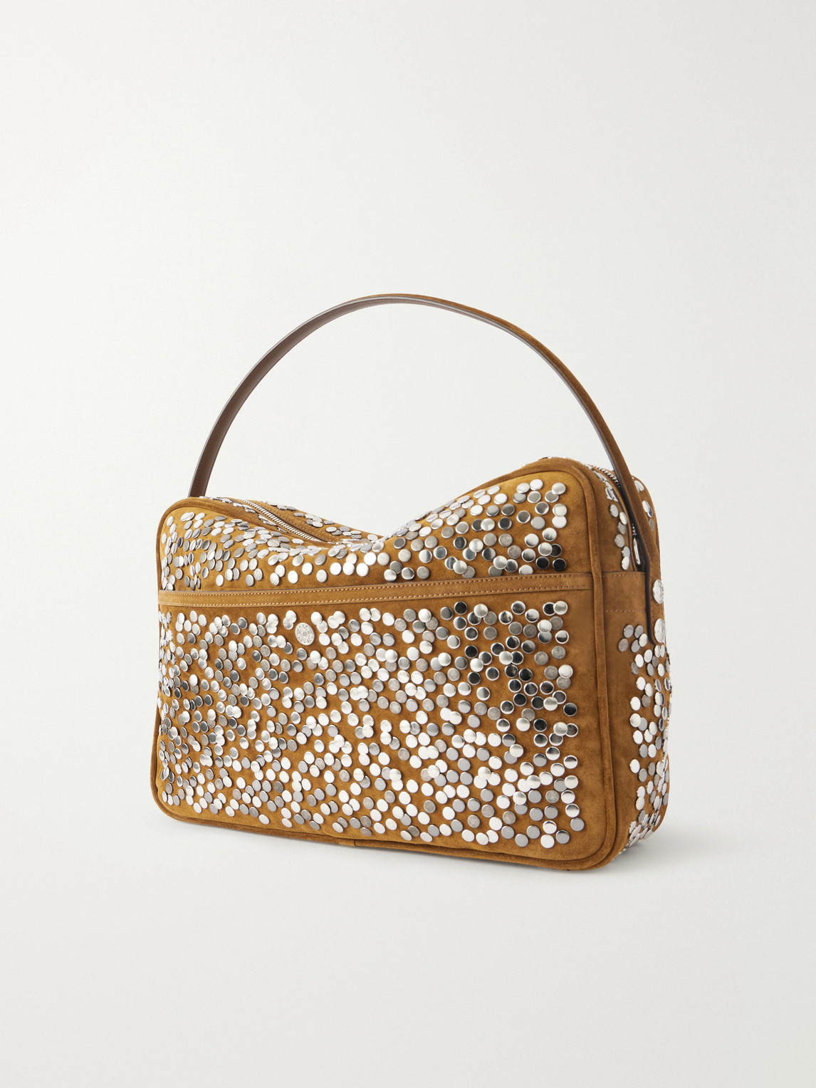  Acne Studios - Camero Camera Embellished Suede Shoulder Bag - Men - Brown 