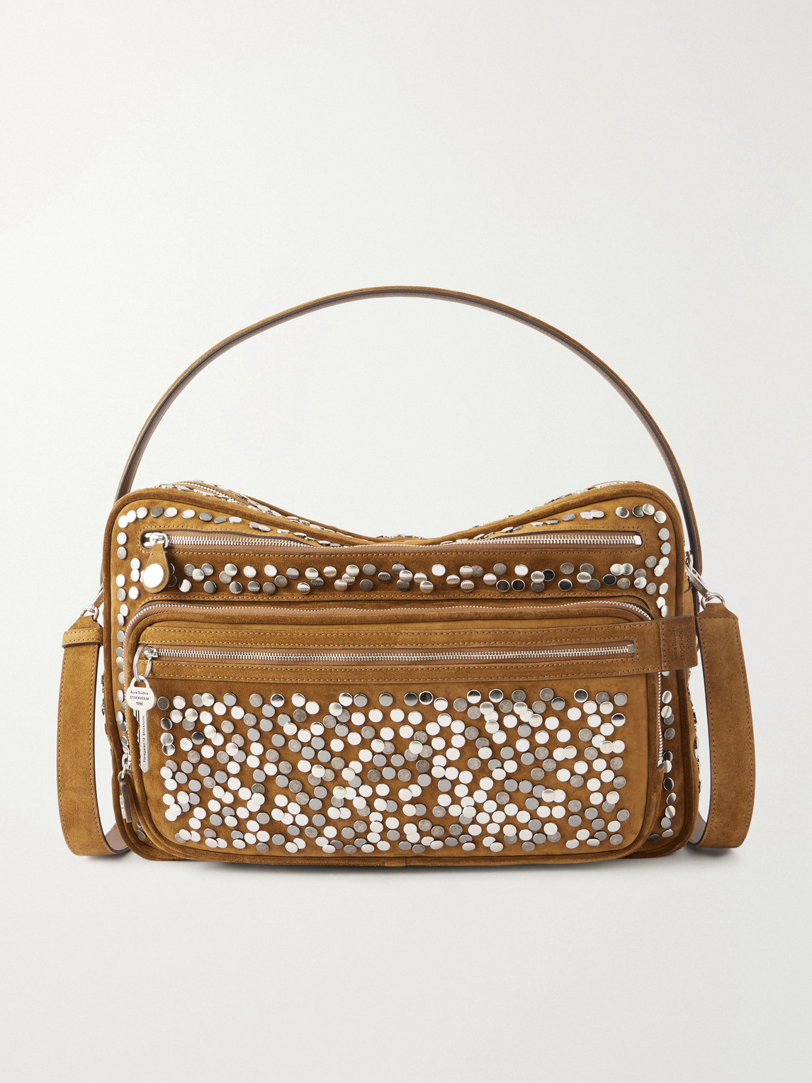 Acne Studios Camero Camera Embellished Suede Shoulder Bag