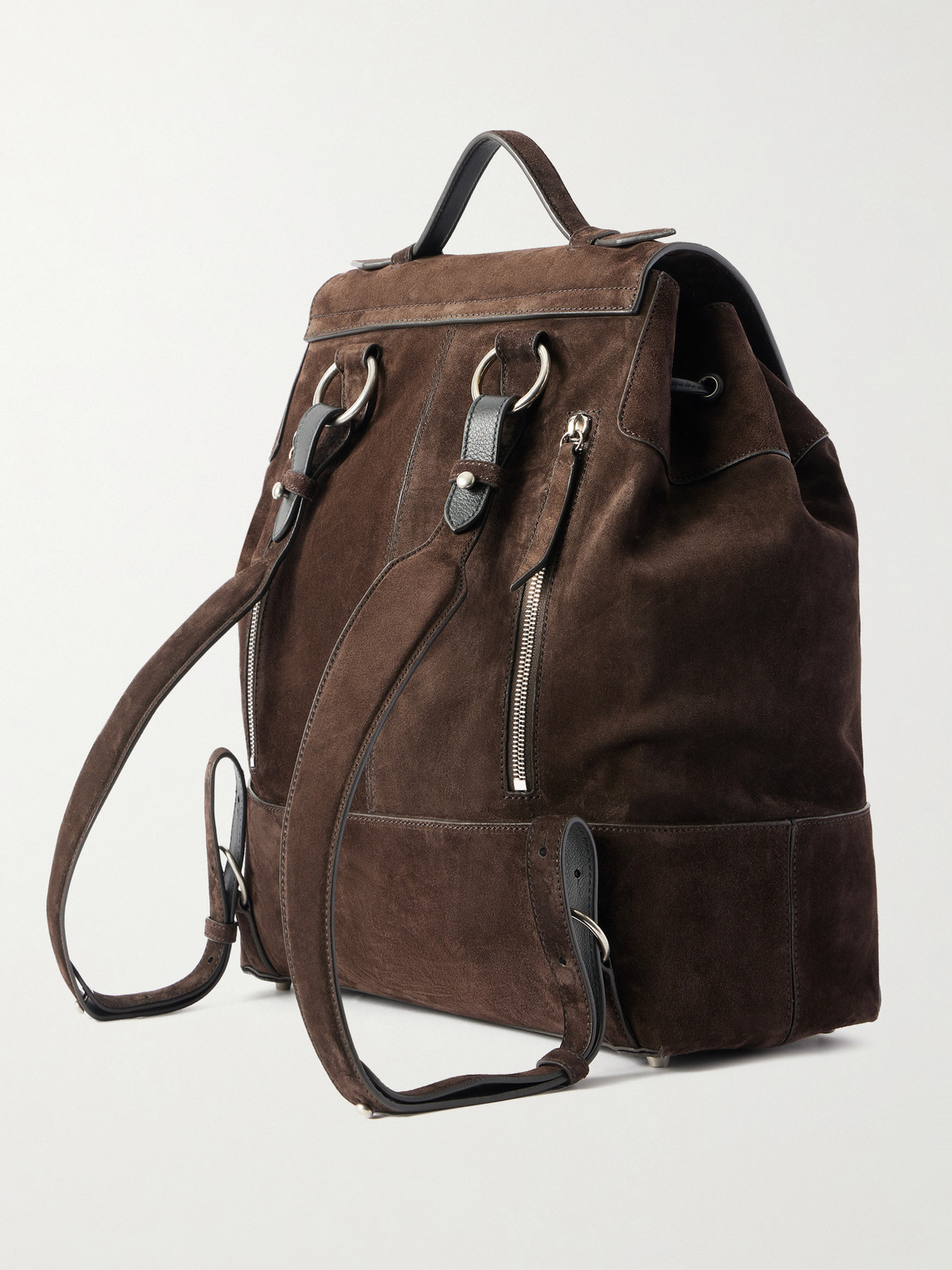 Metier Glide Suede Backpack In Brown