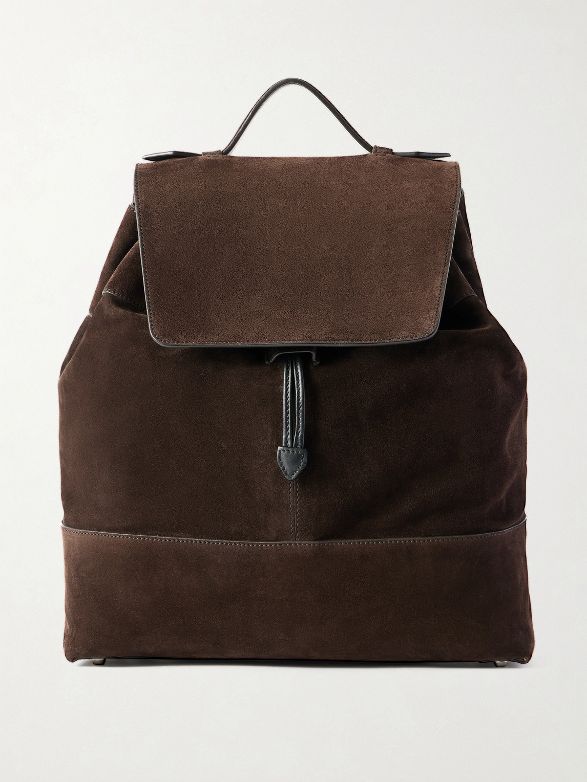 Metier Glide Suede Backpack In Brown